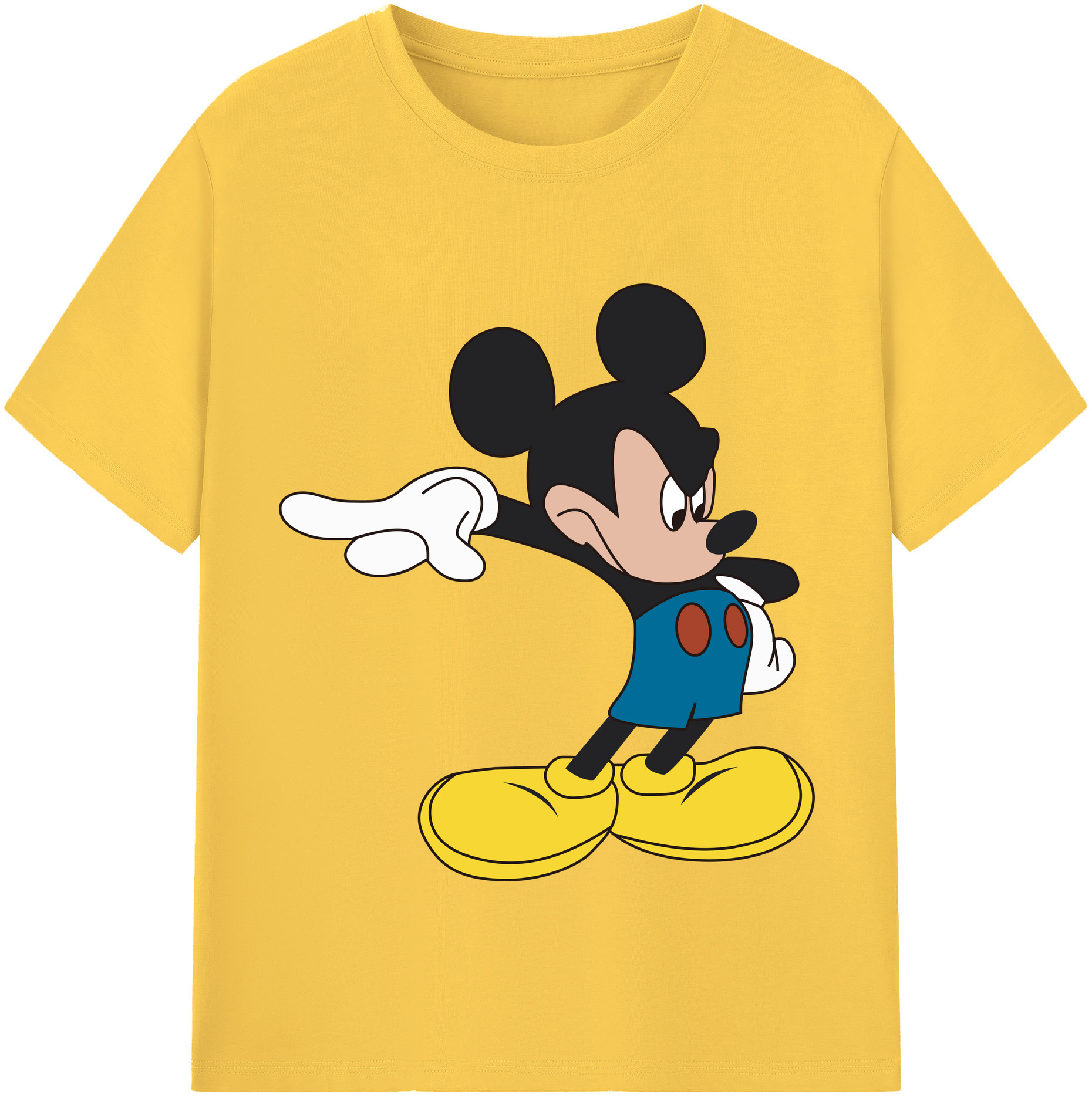 （画像用） ミッキーマウス Mickey Mouse 綿100％半袖Tシャツ（フロントプリント）