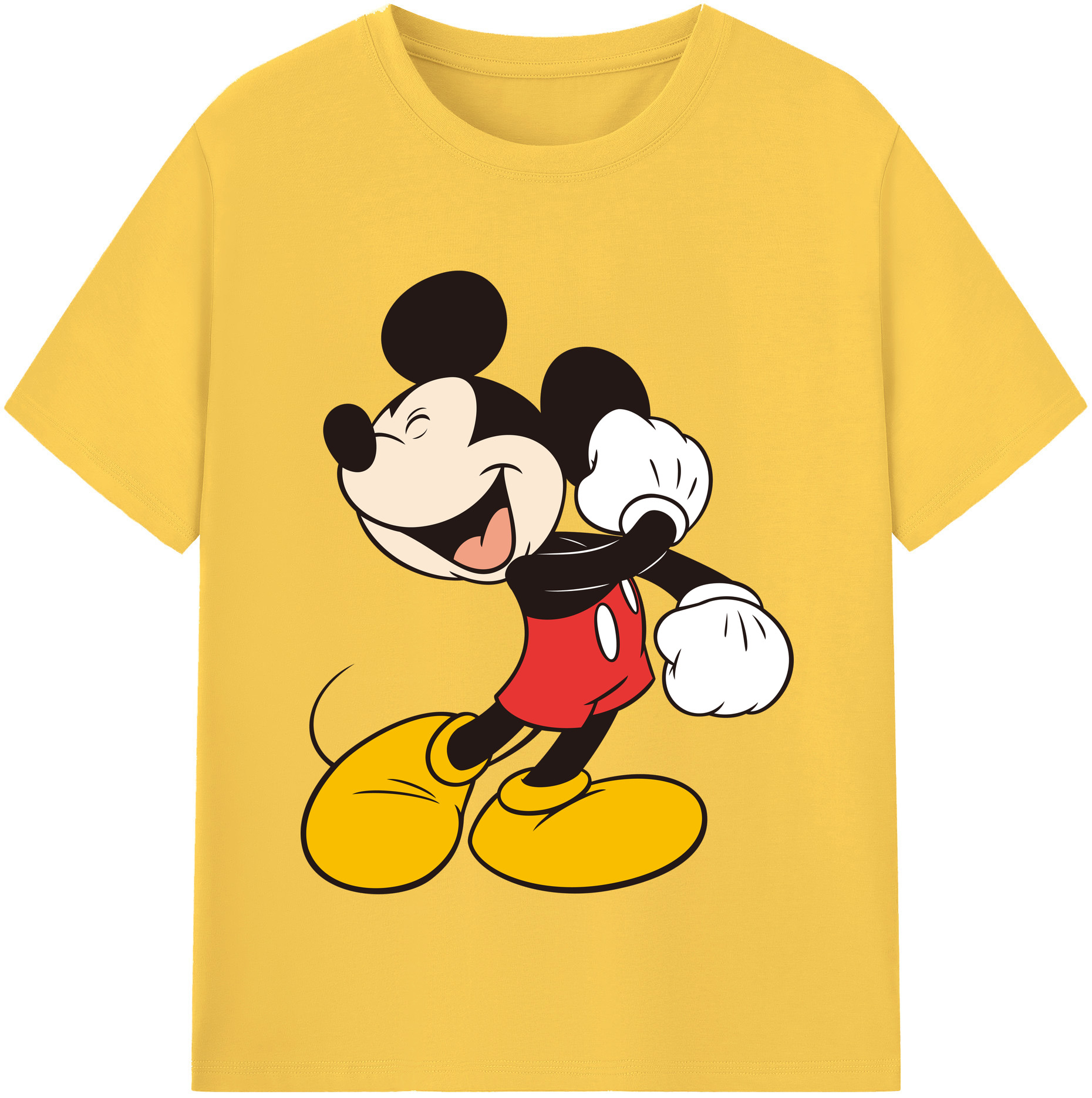 （画像用） ミッキーマウス Mickey Mouse 綿100％半袖Tシャツ（フロントプリント）