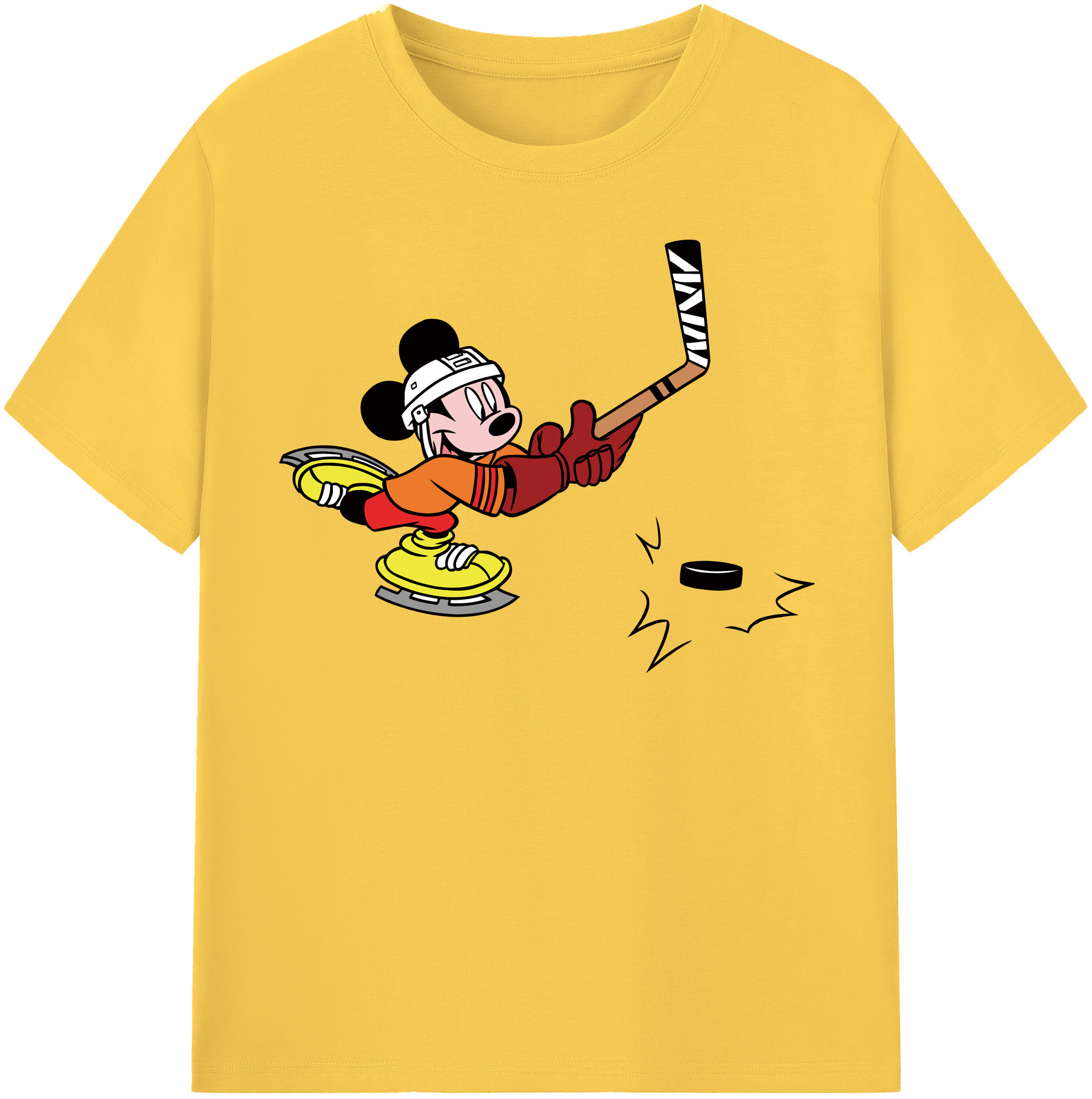 （画像用） ミッキーマウス Mickey Mouse 綿100％半袖Tシャツ（フロントプリント）