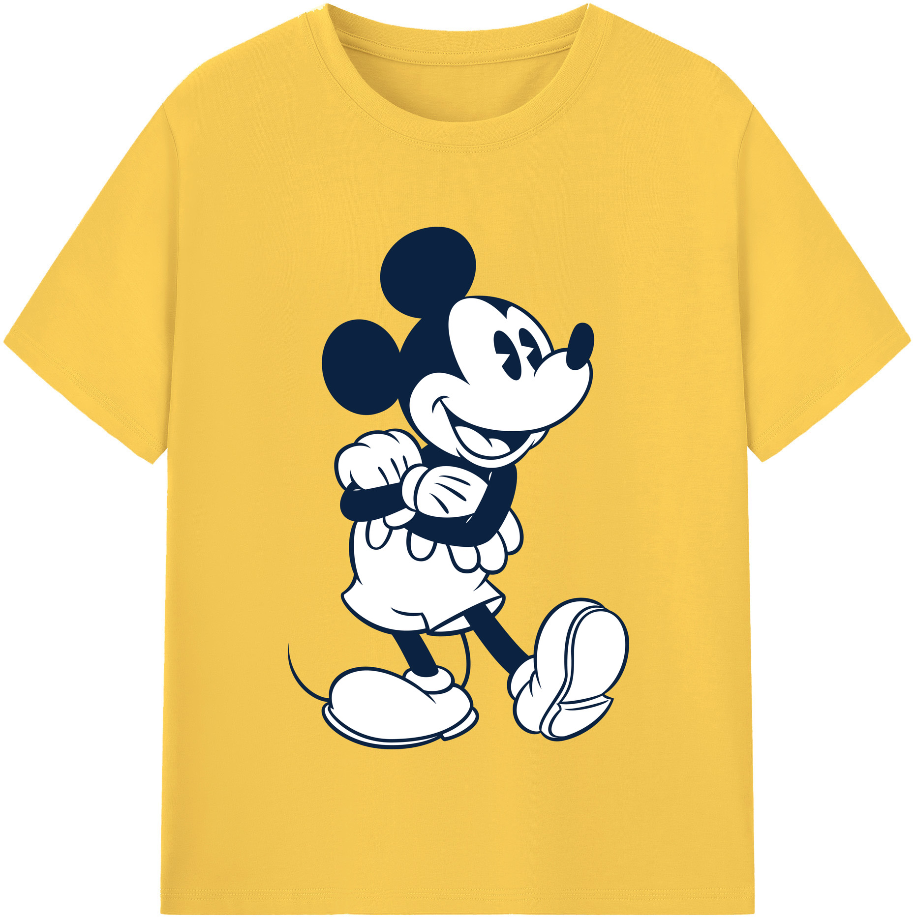 （画像用） ミッキーマウス Mickey Mouse 綿100％半袖Tシャツ（フロントプリント）