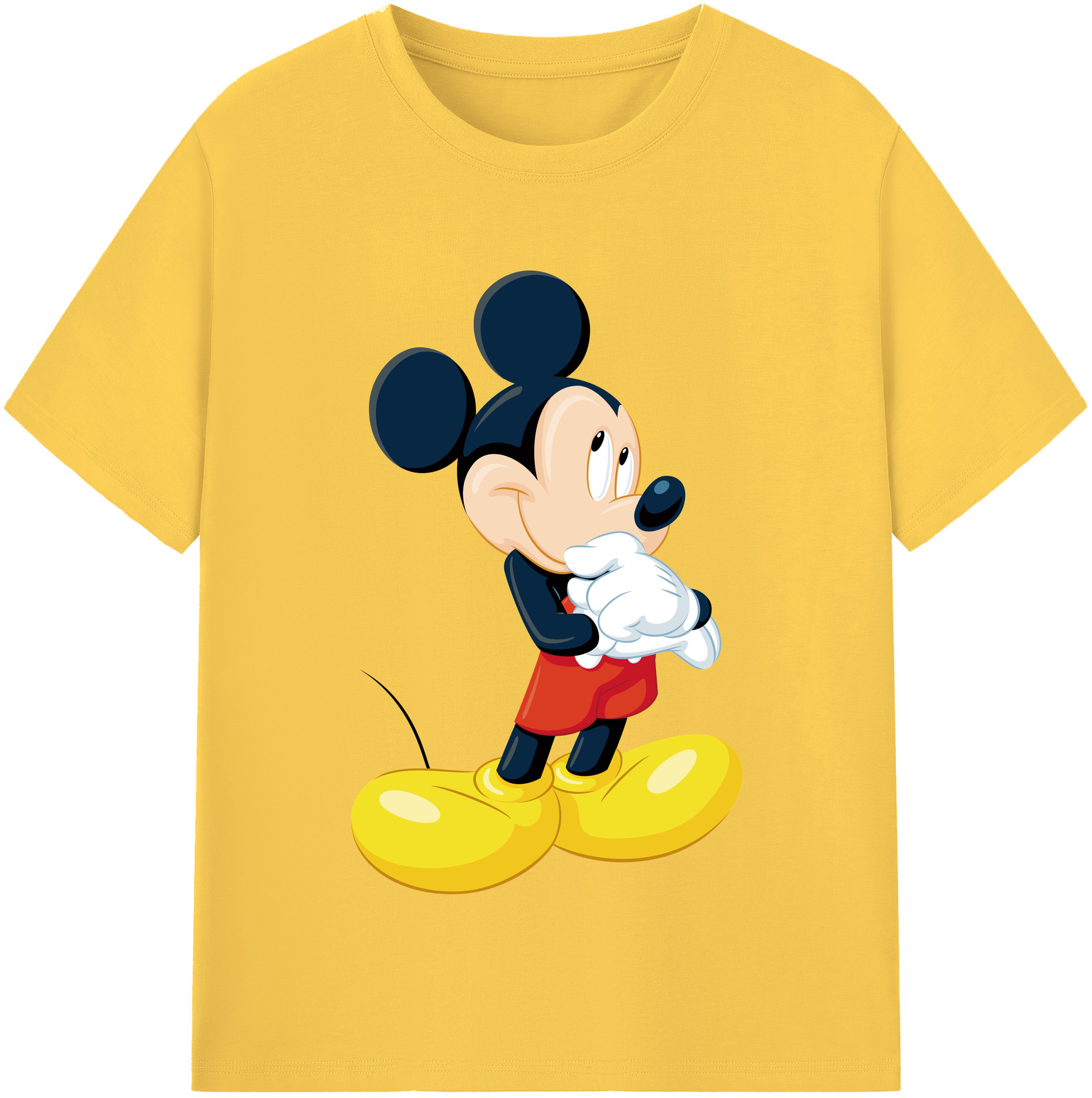 （画像用） ミッキーマウス Mickey Mouse 綿100％半袖Tシャツ（フロントプリント）