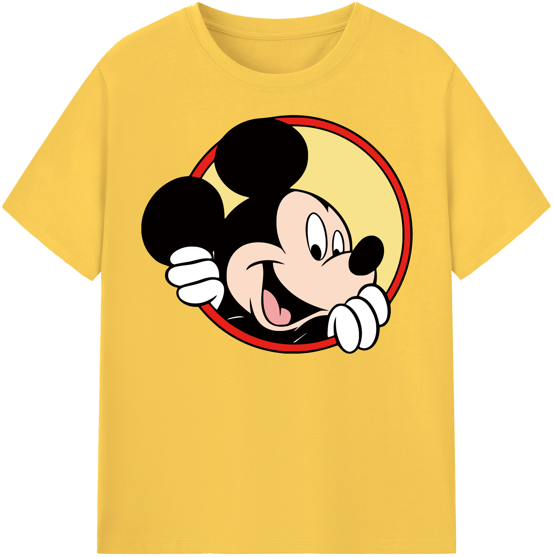 （画像用） ミッキーマウス Mickey Mouse 綿100％半袖Tシャツ（フロントプリント）