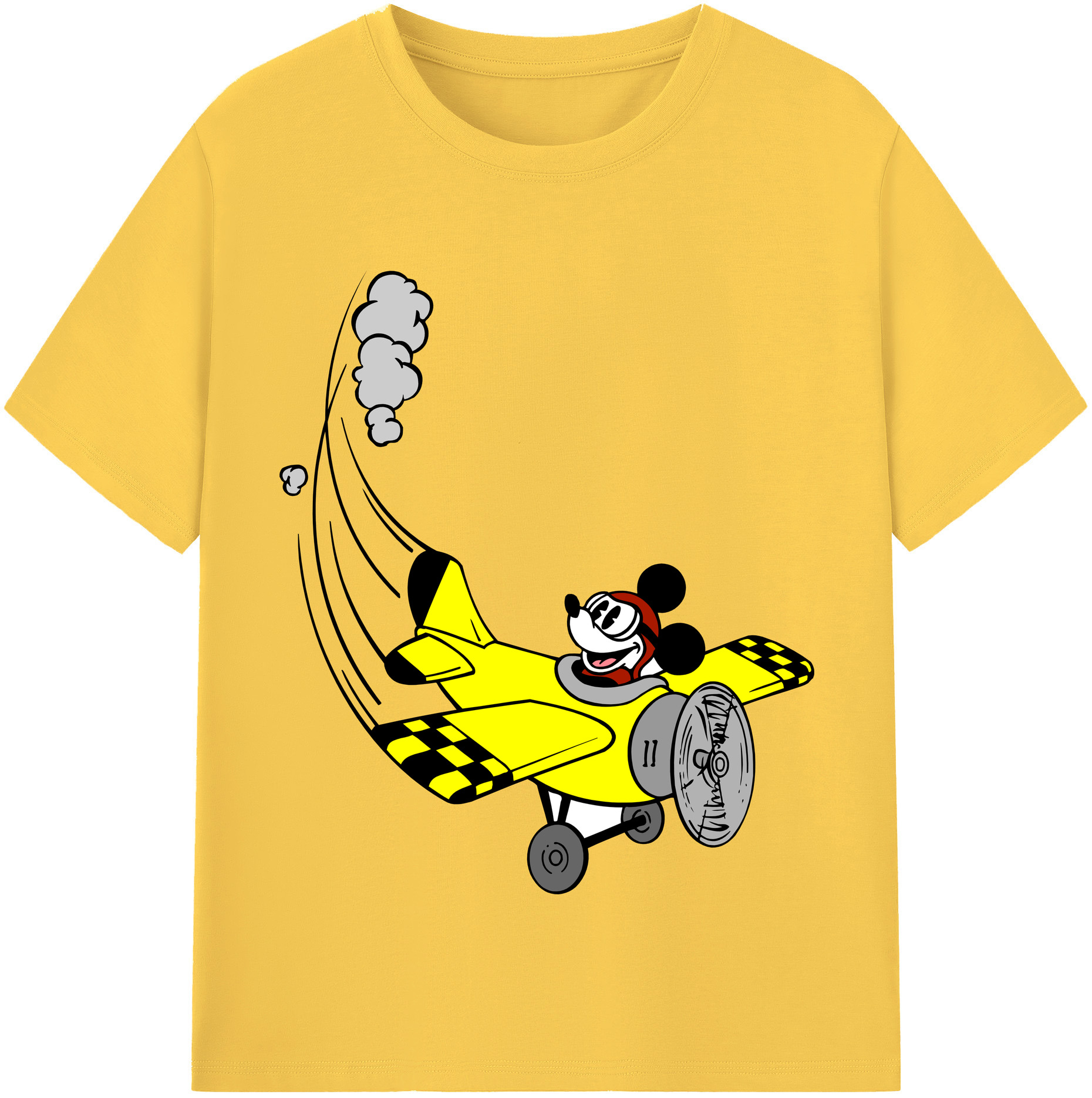 （画像用） ミッキーマウス Mickey Mouse 綿100％半袖Tシャツ（フロントプリント）