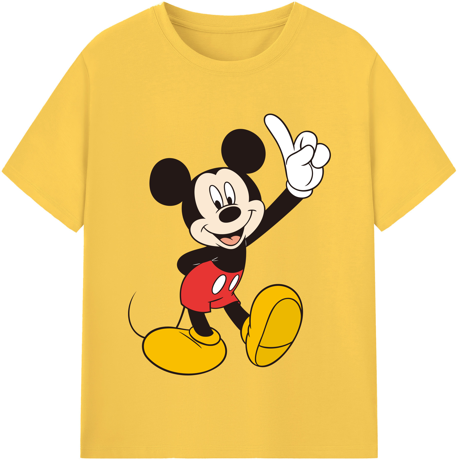 （画像用） ミッキーマウス Mickey Mouse 綿100％半袖Tシャツ（フロントプリント）