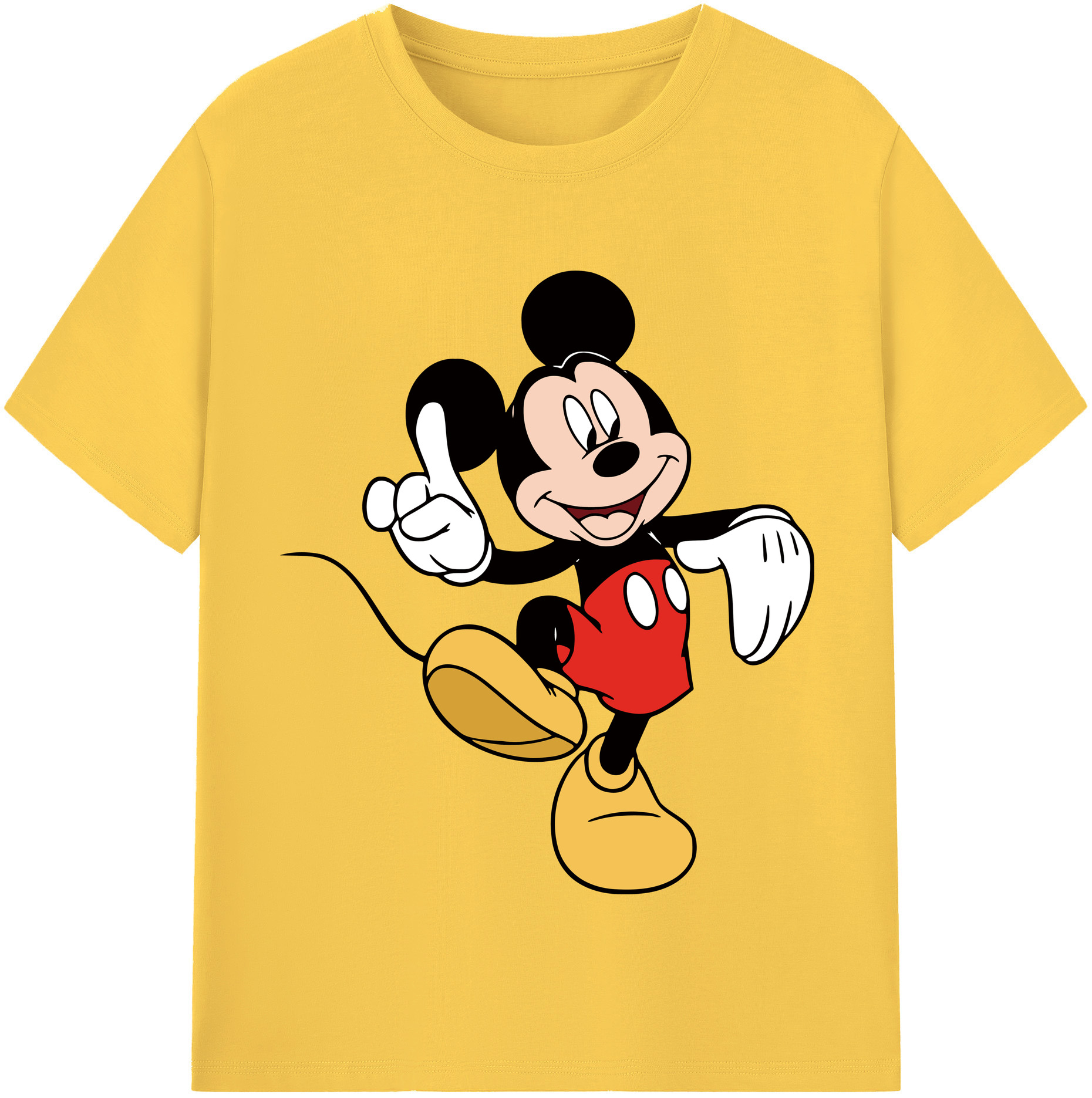（画像用） ミッキーマウス Mickey Mouse 綿100％半袖Tシャツ（フロントプリント）
