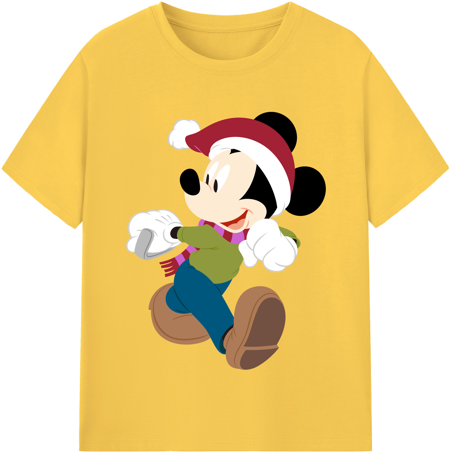 （画像用） ミッキーマウス Mickey Mouse 綿100％半袖Tシャツ（フロントプリント）