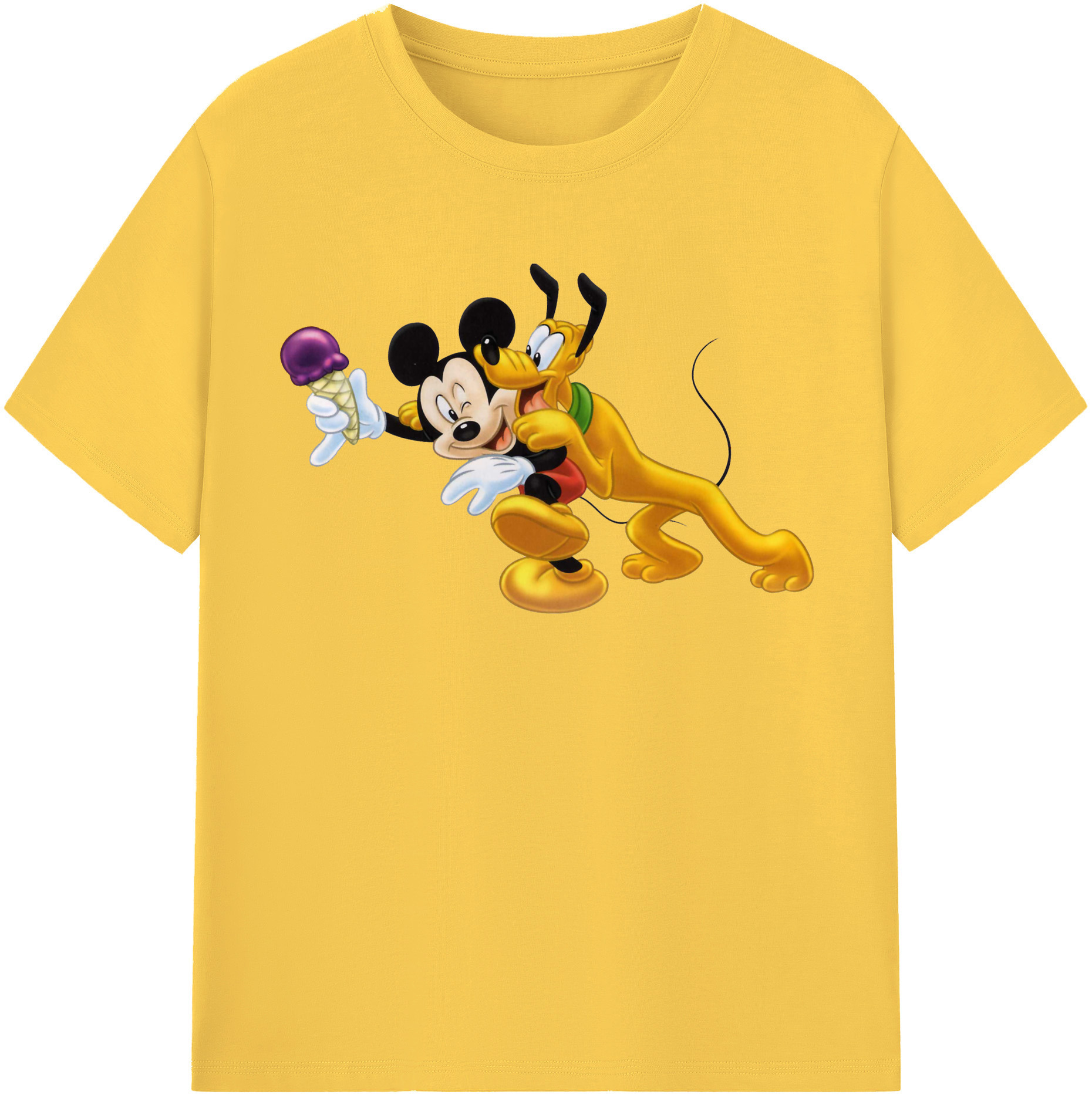 （画像用） ミッキーマウス Mickey Mouse 綿100％半袖Tシャツ（フロントプリント）