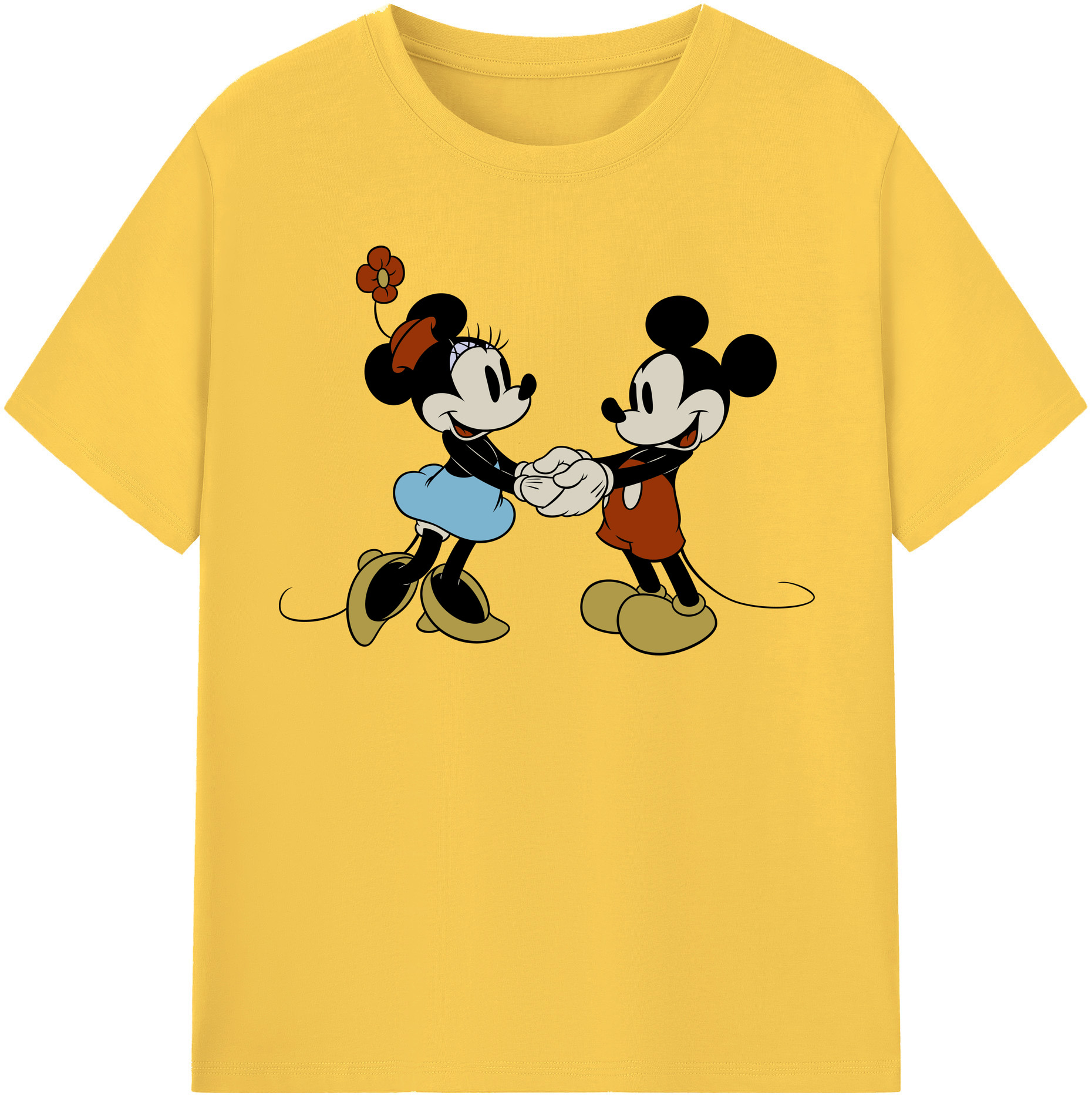 （画像用） ミッキーマウス Mickey Mouse 綿100％半袖Tシャツ（フロントプリント）