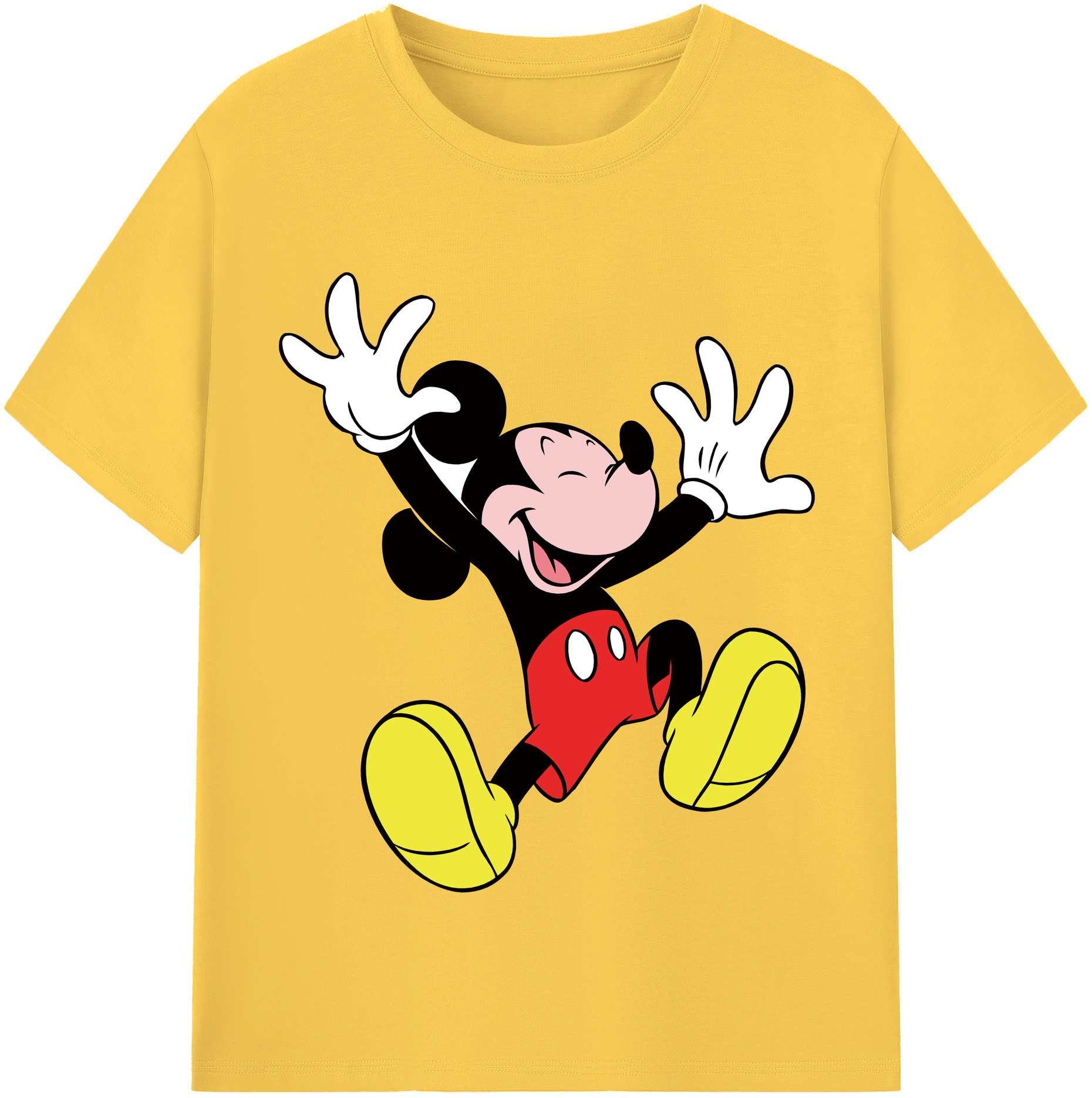 （画像用） ミッキーマウス Mickey Mouse 綿100％半袖Tシャツ（フロントプリント）