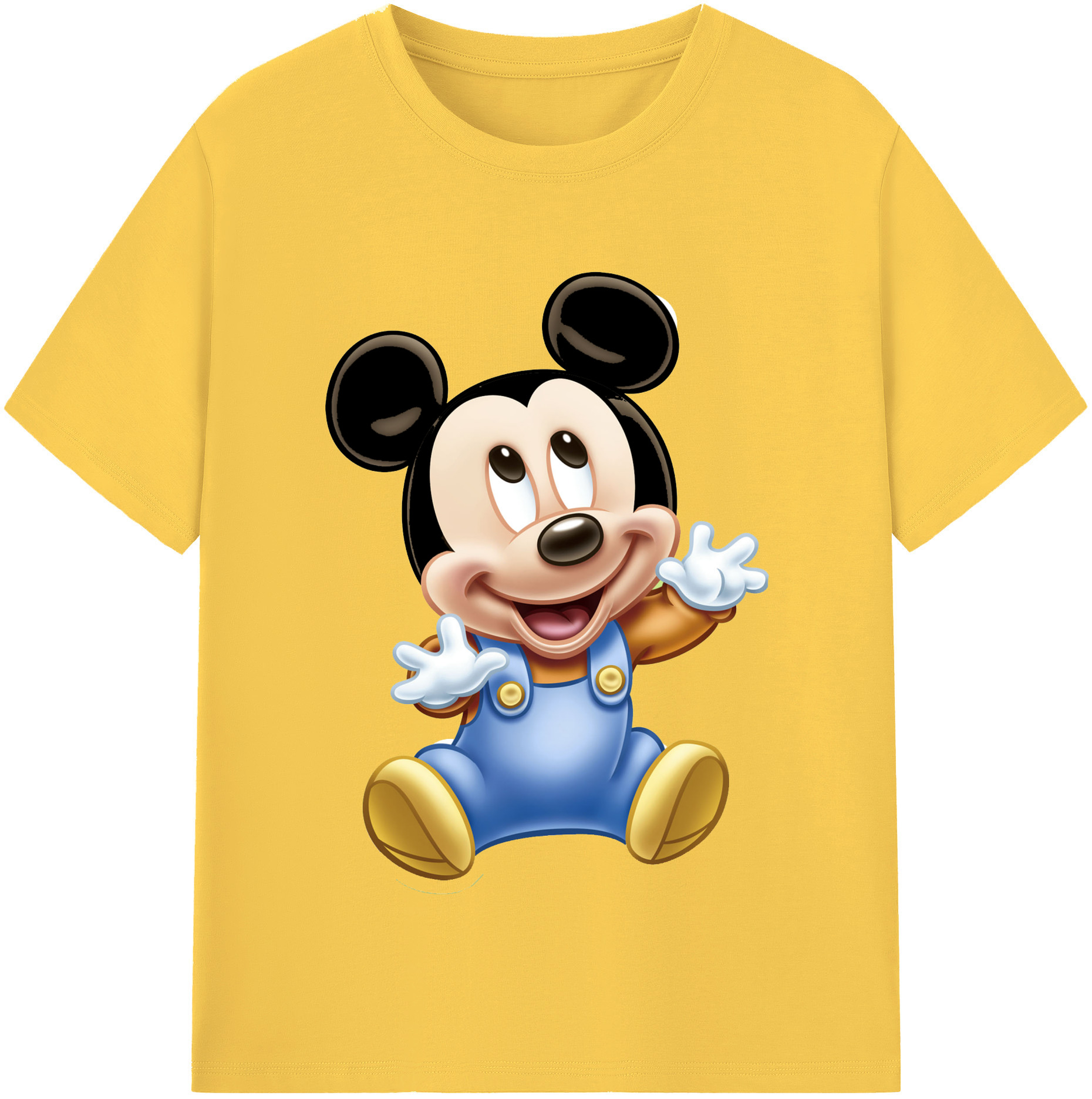 （画像用） ミッキーマウス Mickey Mouse 綿100％半袖Tシャツ（フロントプリント）