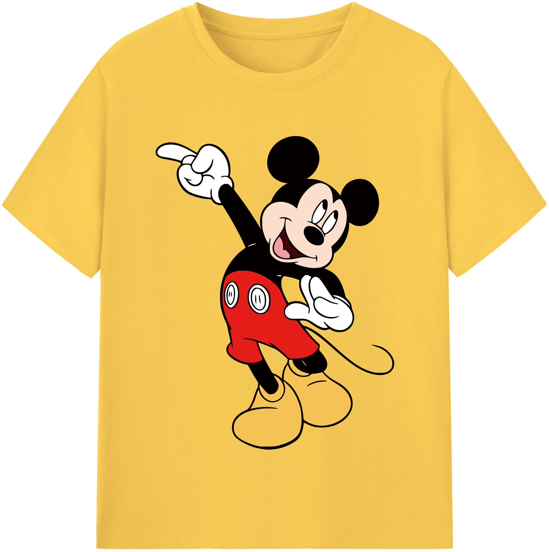 （画像用） ミッキーマウス Mickey Mouse 綿100％半袖Tシャツ（フロントプリント）