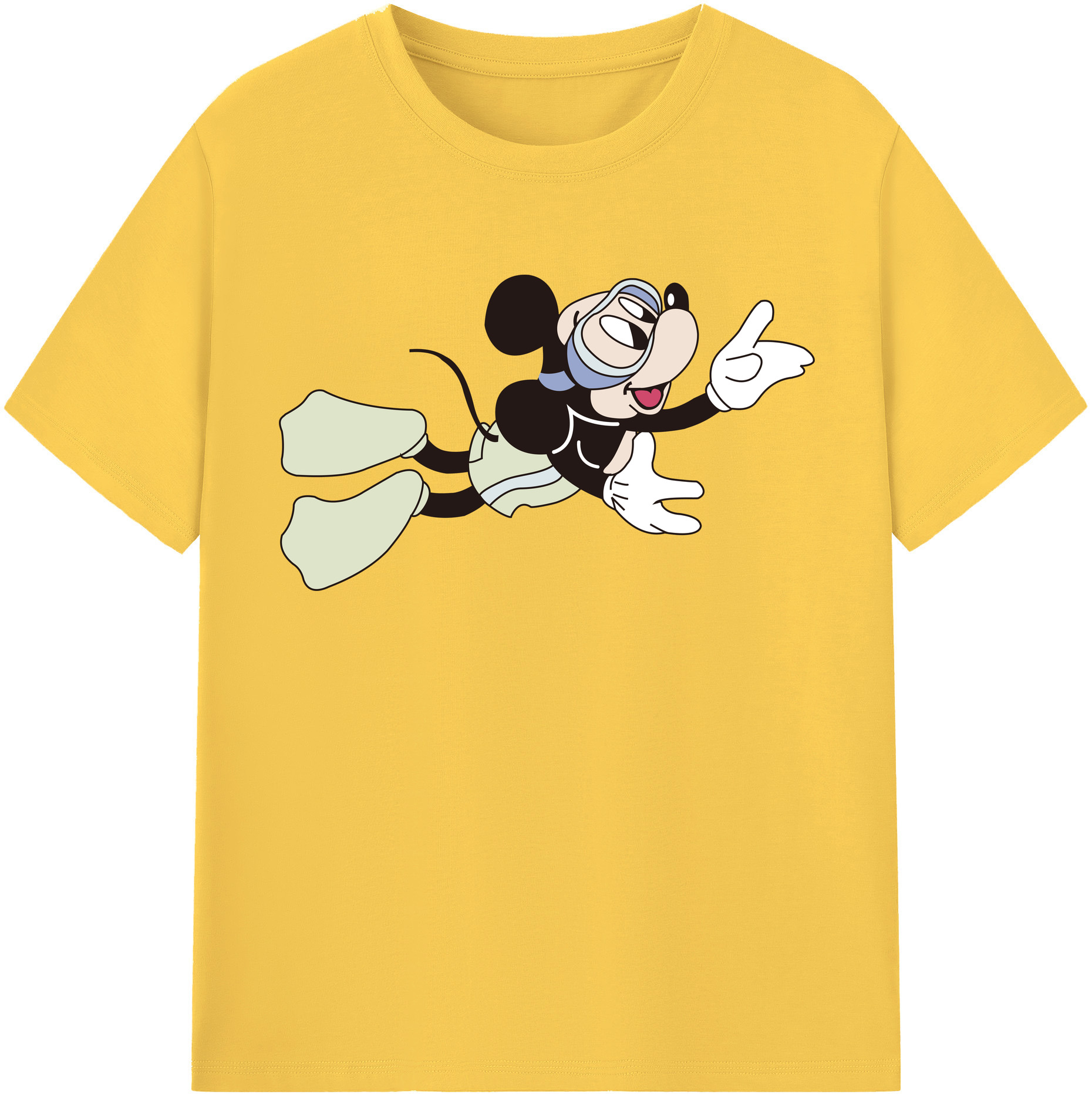 （画像用） ミッキーマウス Mickey Mouse 綿100％半袖Tシャツ（フロントプリント）