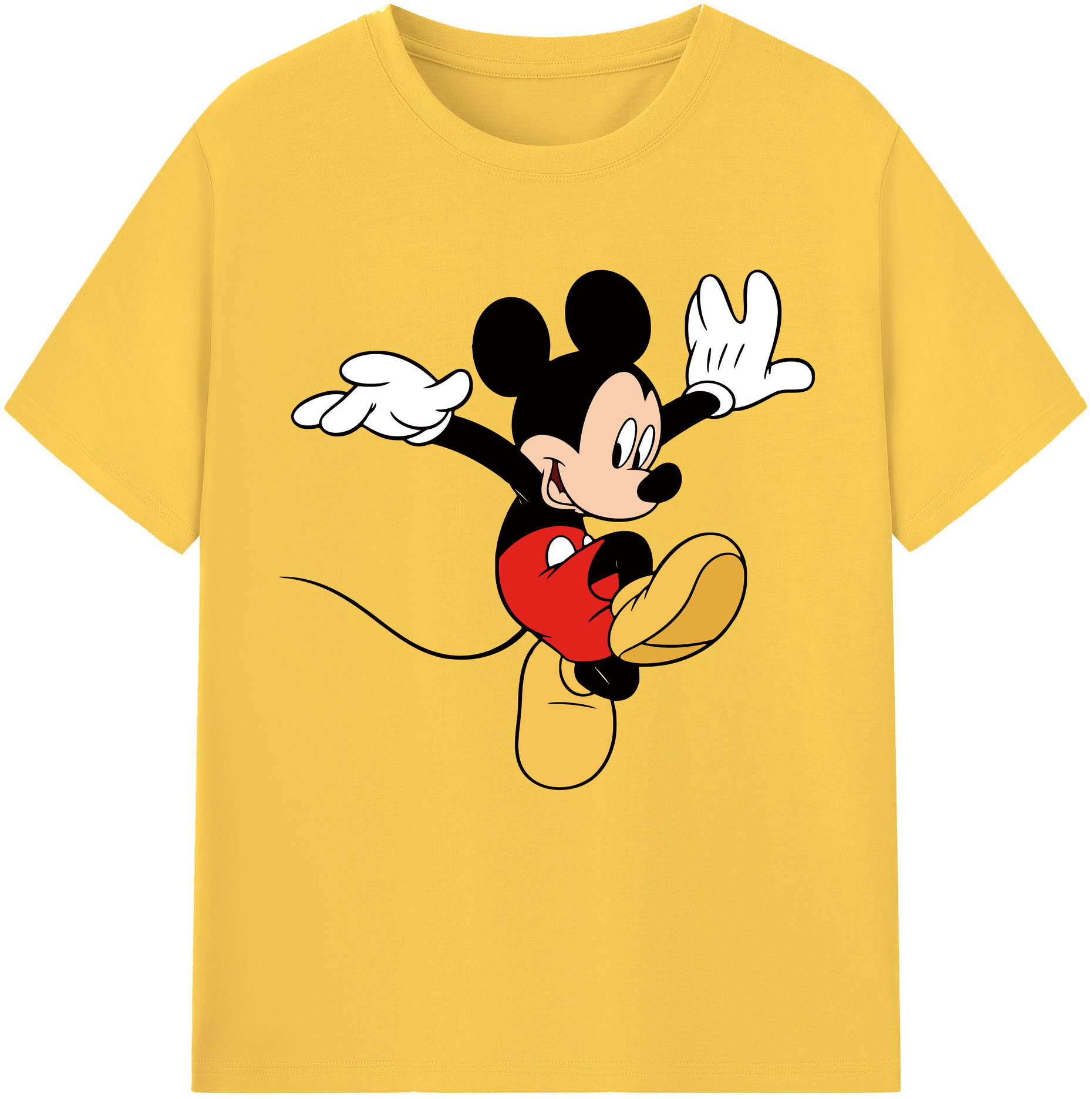（画像用） ミッキーマウス Mickey Mouse 綿100％半袖Tシャツ（フロントプリント）