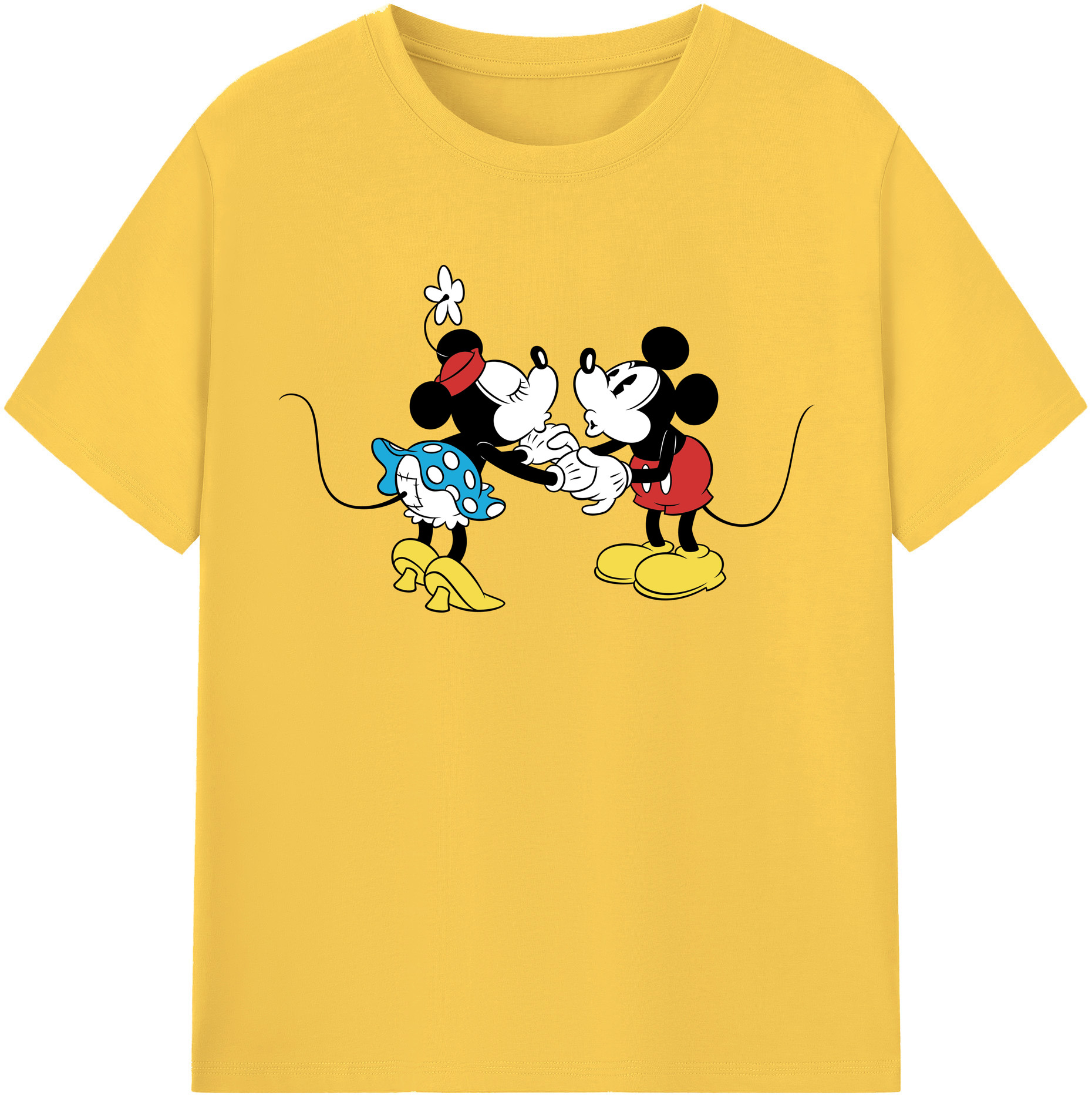 （画像用） ミッキーマウス Mickey Mouse 綿100％半袖Tシャツ（フロントプリント）