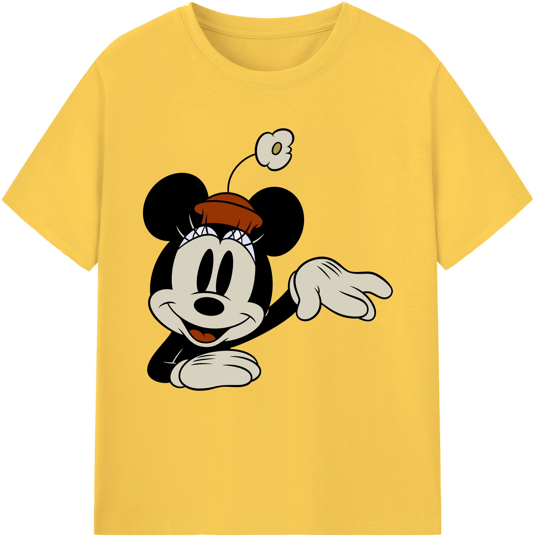 （画像用） ミッキーマウス Mickey Mouse 綿100％半袖Tシャツ（フロントプリント）