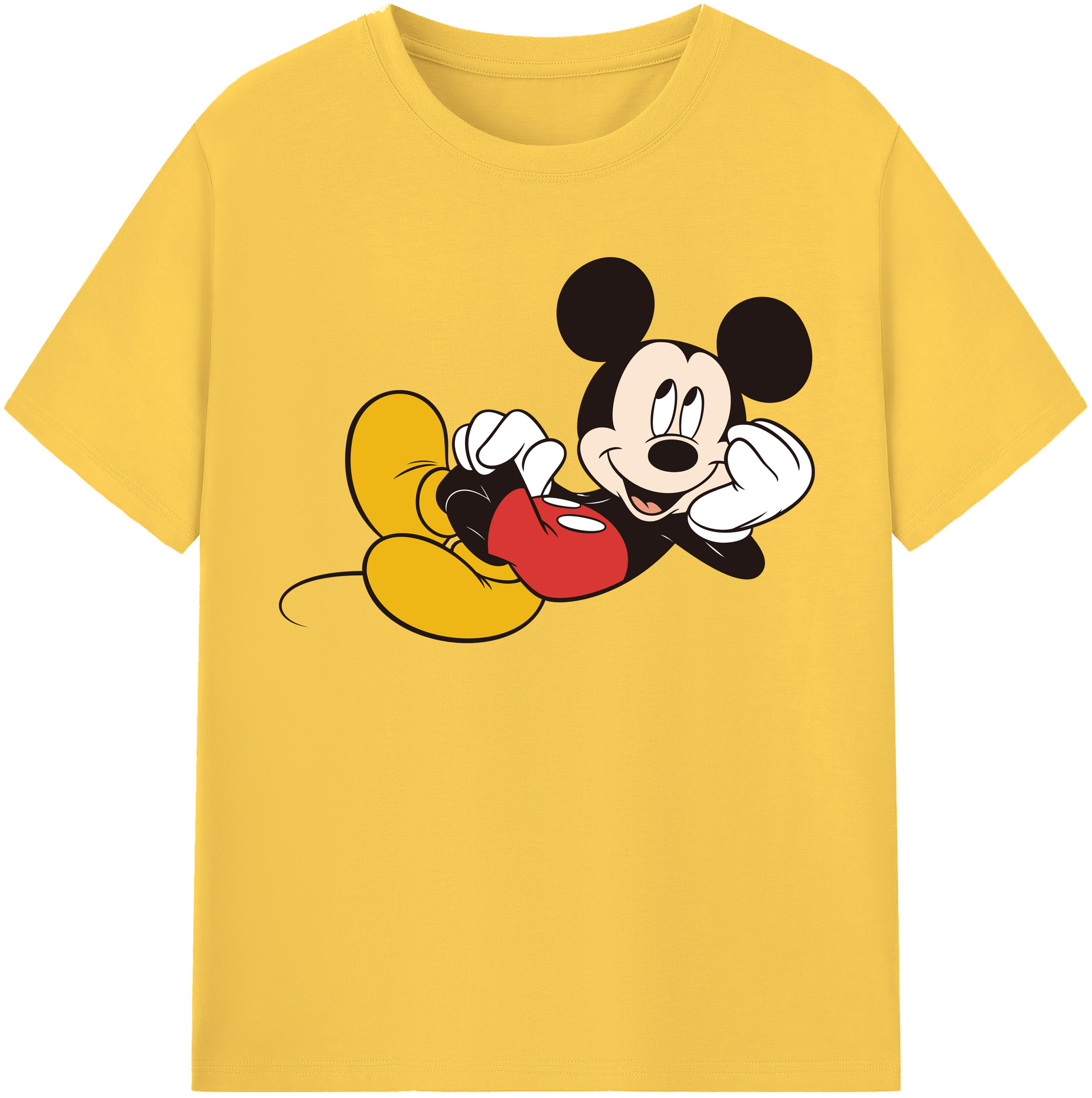 （画像用） ミッキーマウス Mickey Mouse 綿100％半袖Tシャツ（フロントプリント）