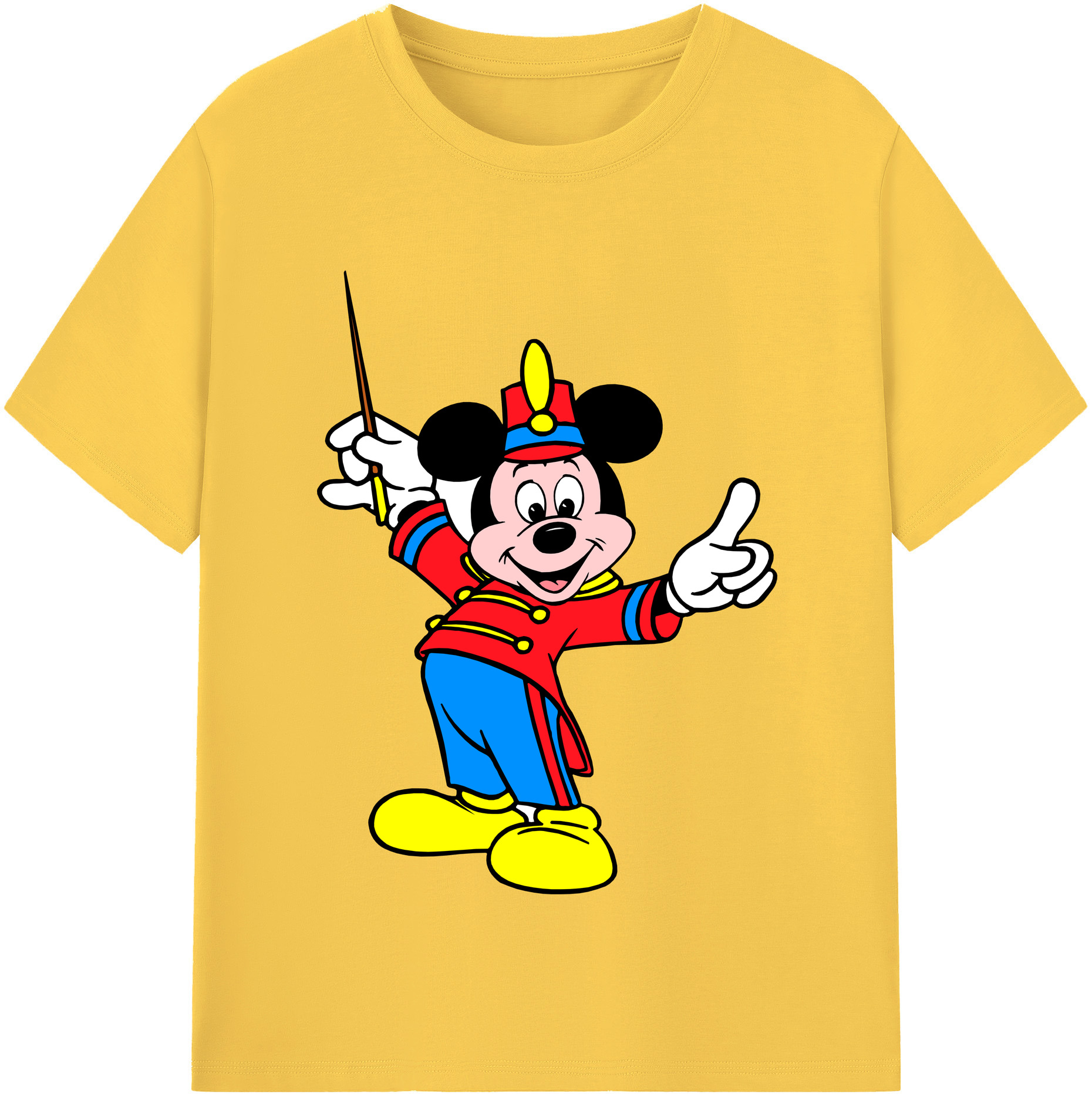 （画像用） ミッキーマウス Mickey Mouse 綿100％半袖Tシャツ（フロントプリント）