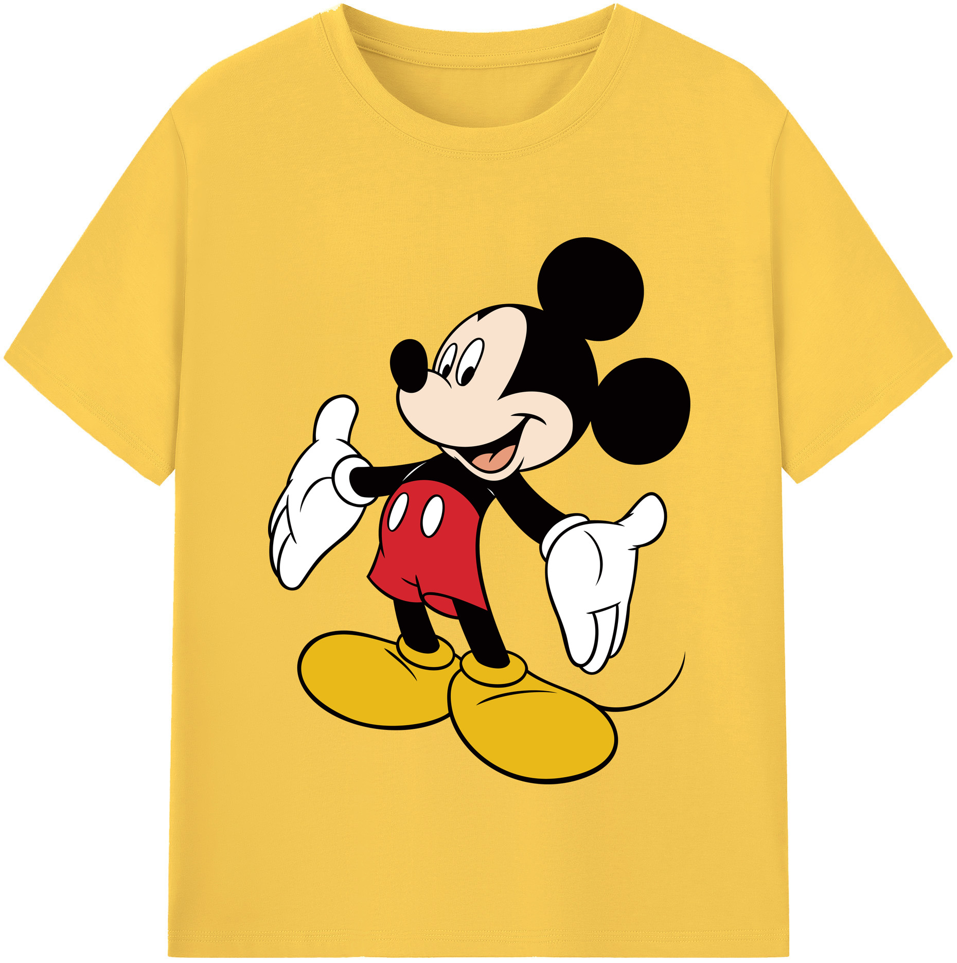 （画像用） ミッキーマウス Mickey Mouse 綿100％半袖Tシャツ（フロントプリント）