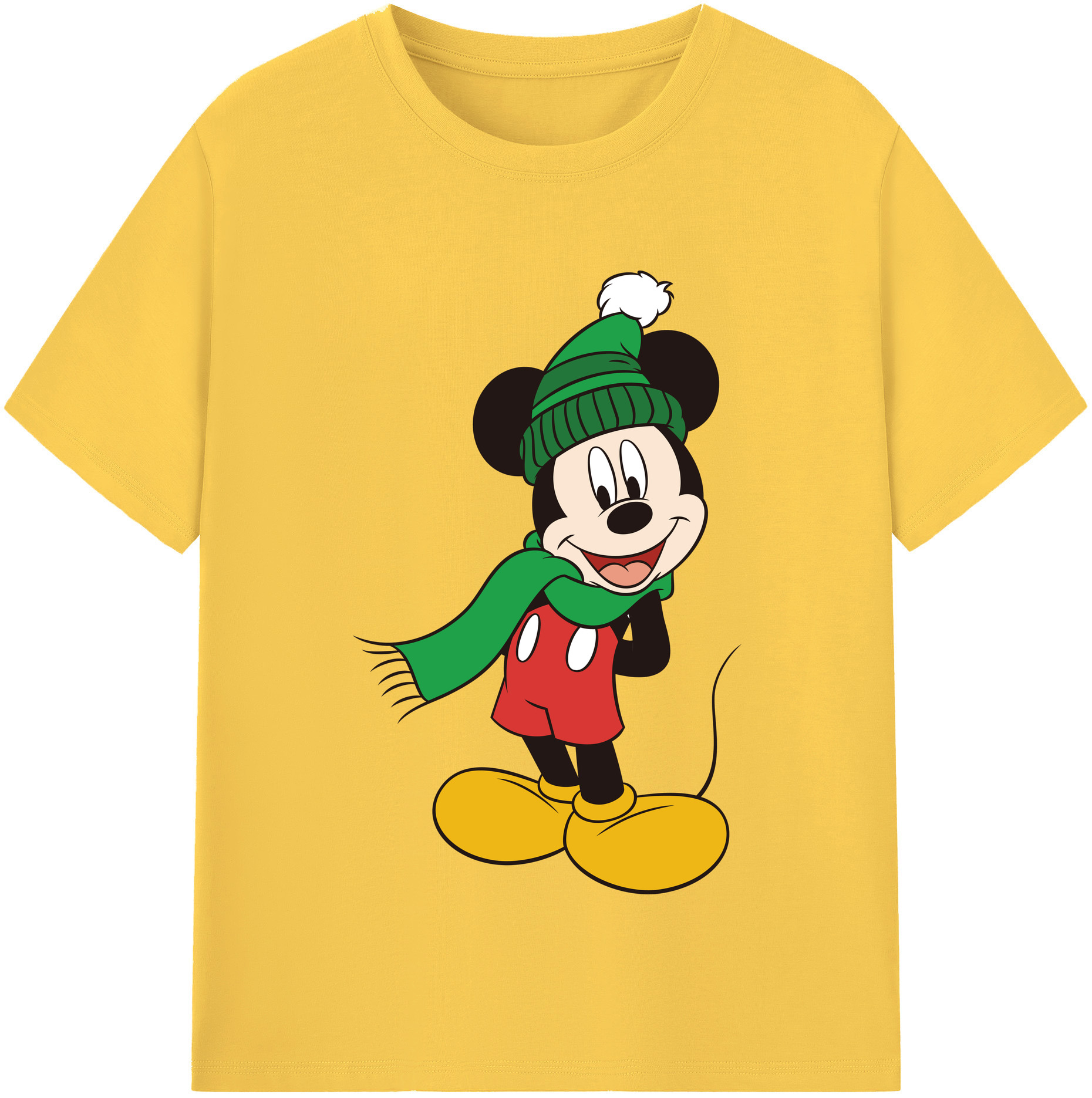 （画像用） ミッキーマウス Mickey Mouse 綿100％半袖Tシャツ（フロントプリント）