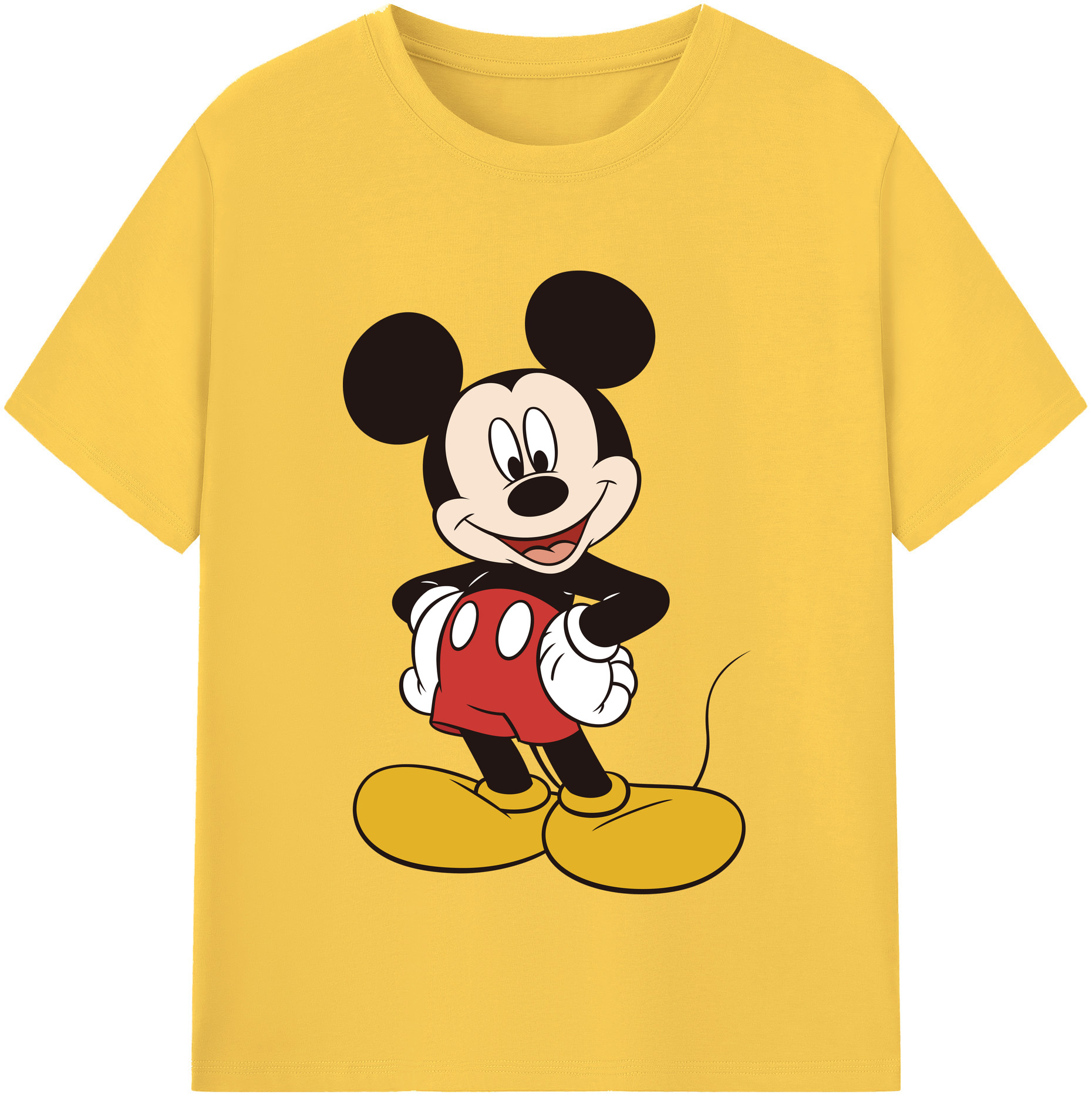 （画像用） ミッキーマウス Mickey Mouse 綿100％半袖Tシャツ（フロントプリント）