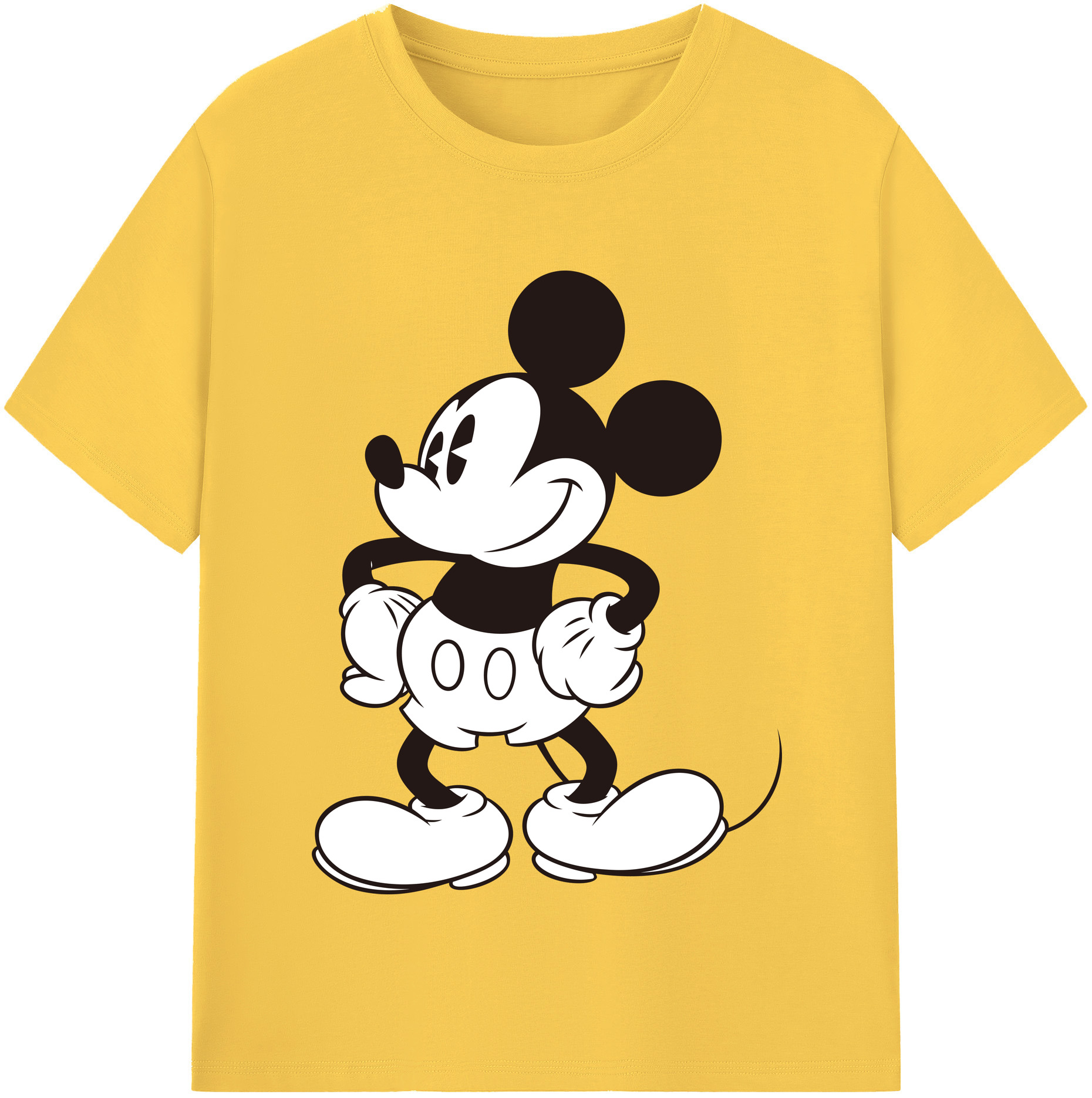（画像用） ミッキーマウス Mickey Mouse 綿100％半袖Tシャツ（フロントプリント）