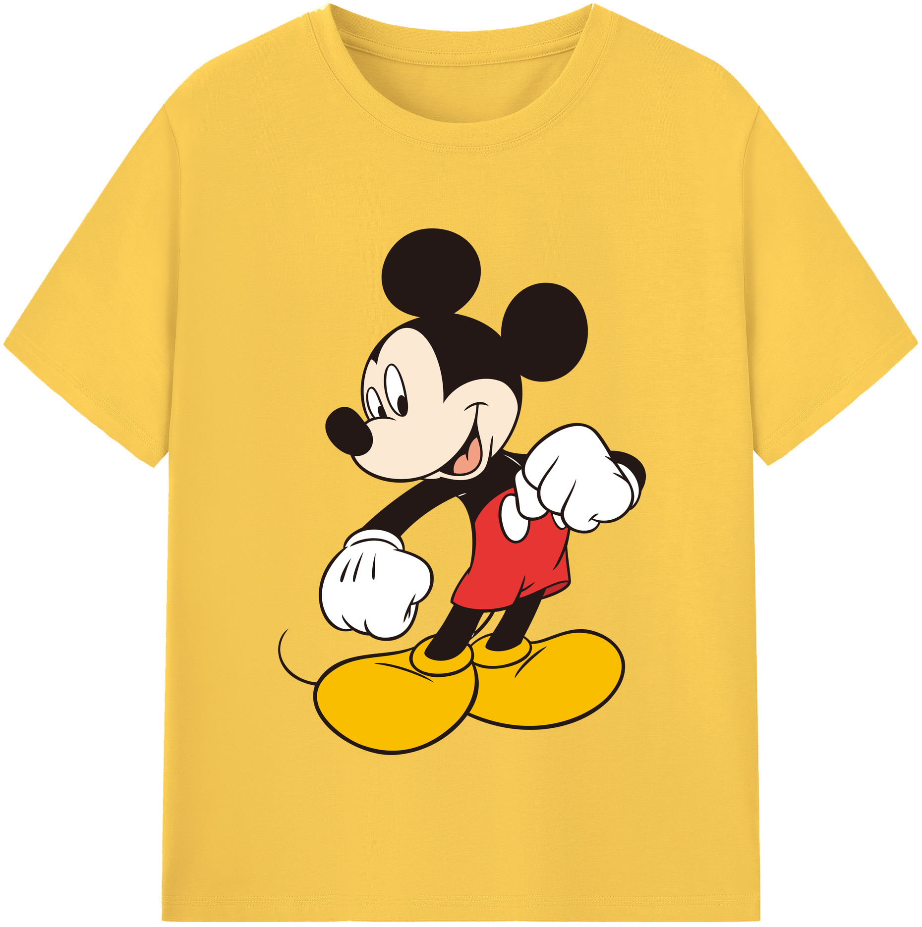 （画像用） ミッキーマウス Mickey Mouse 綿100％半袖Tシャツ（フロントプリント）