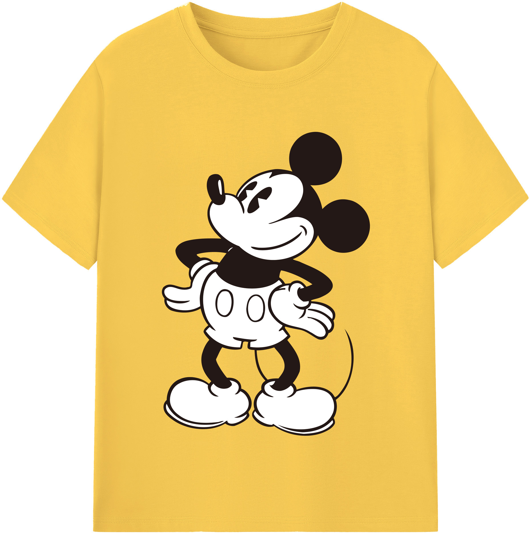 （画像用） ミッキーマウス Mickey Mouse 綿100％半袖Tシャツ（フロントプリント）