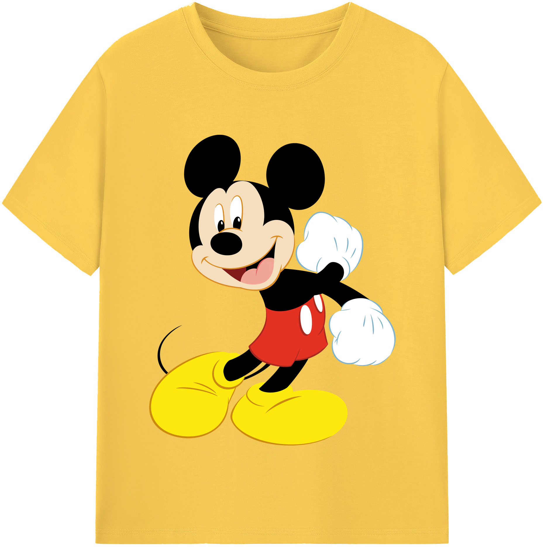 （画像用） ミッキーマウス Mickey Mouse 綿100％半袖Tシャツ（フロントプリント）