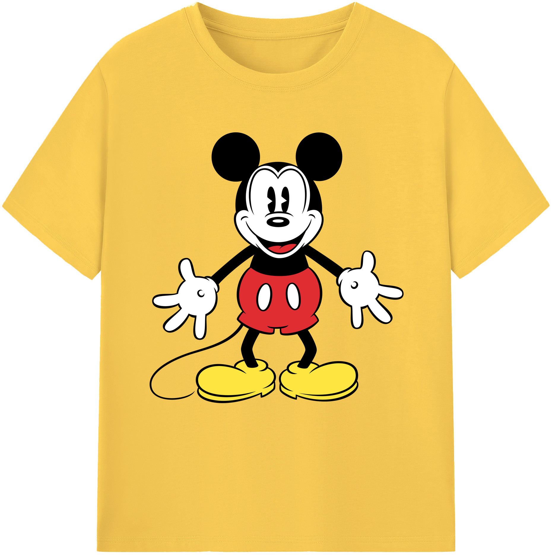 （画像用） ミッキーマウス Mickey Mouse 綿100％半袖Tシャツ（フロントプリント）