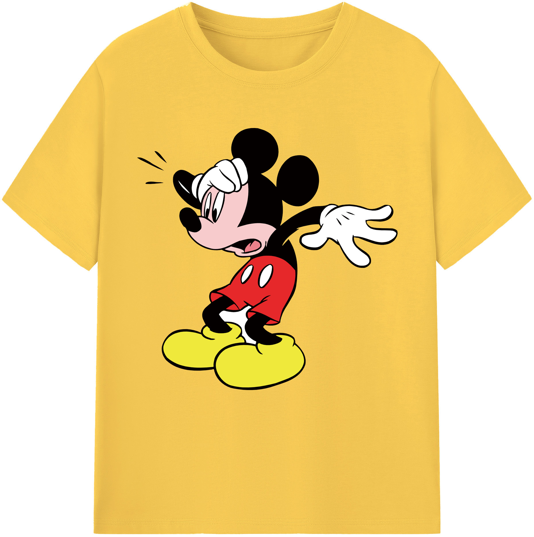 （画像用） ミッキーマウス Mickey Mouse 綿100％半袖Tシャツ（フロントプリント）