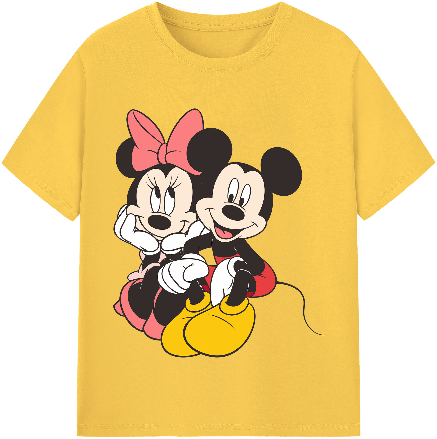 （画像用） ミッキーマウス Mickey Mouse 綿100％半袖Tシャツ（フロントプリント）