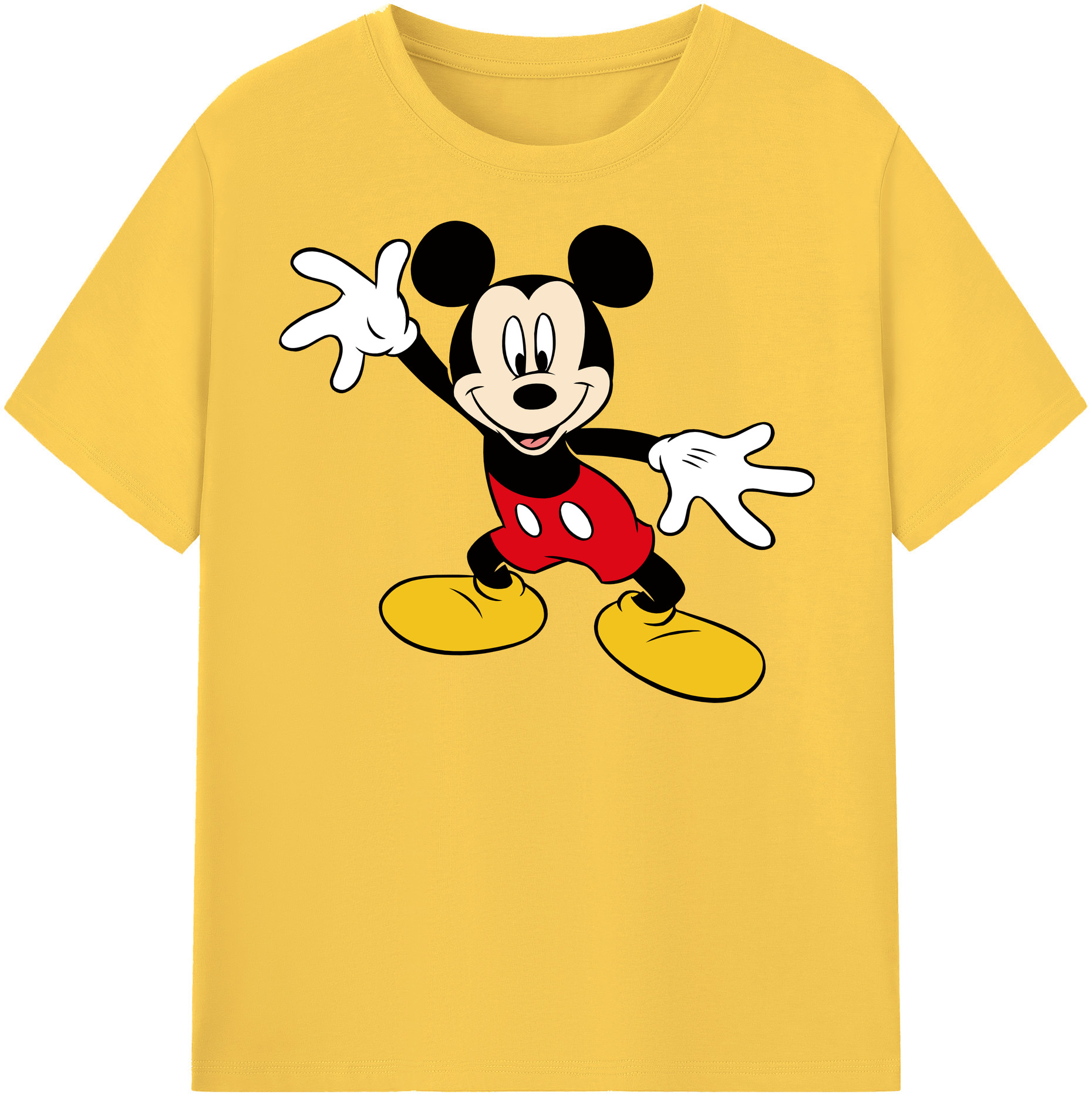 （画像用） ミッキーマウス Mickey Mouse 綿100％半袖Tシャツ（フロントプリント）