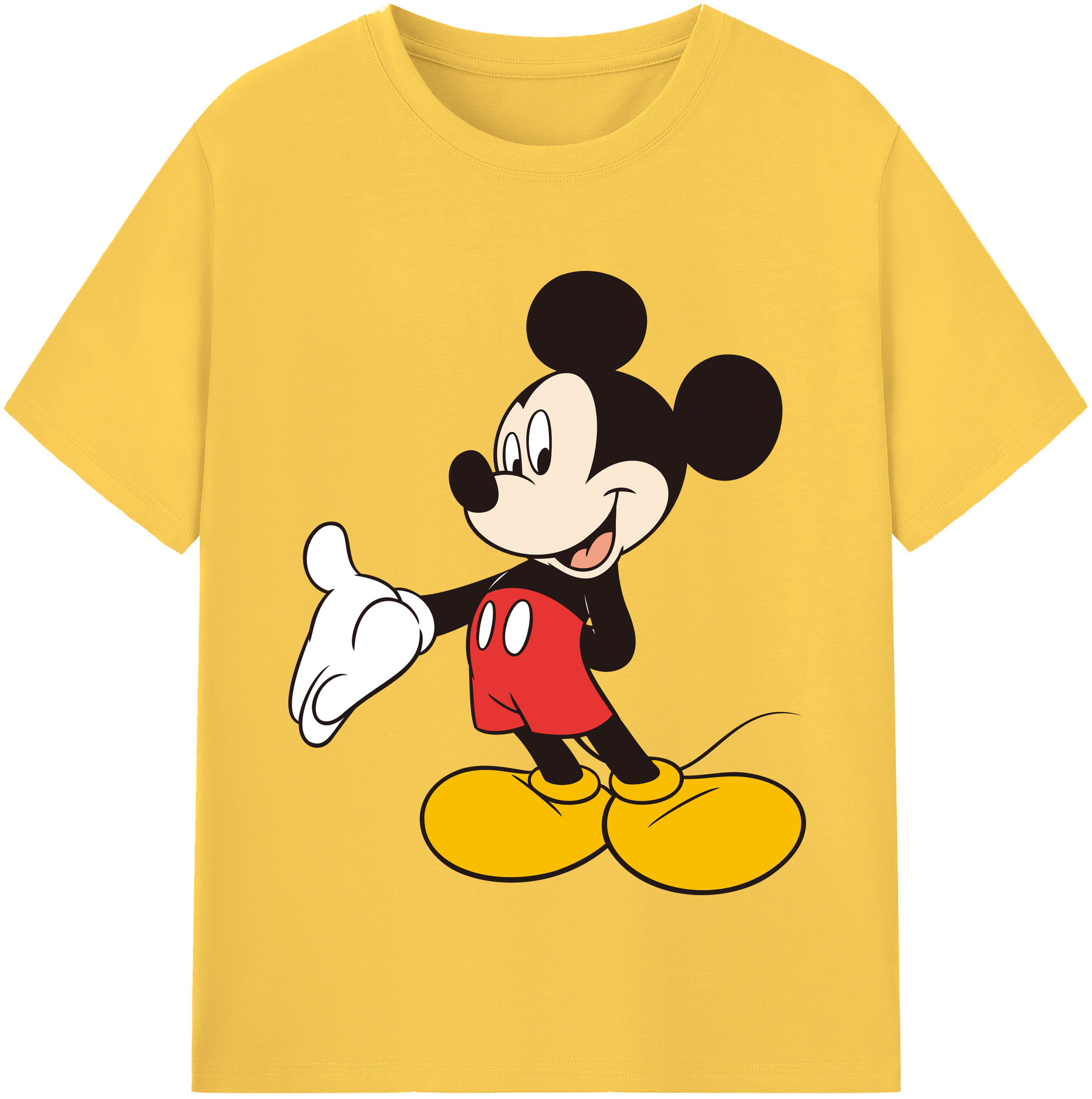 （画像用） ミッキーマウス Mickey Mouse 綿100％半袖Tシャツ（フロントプリント）