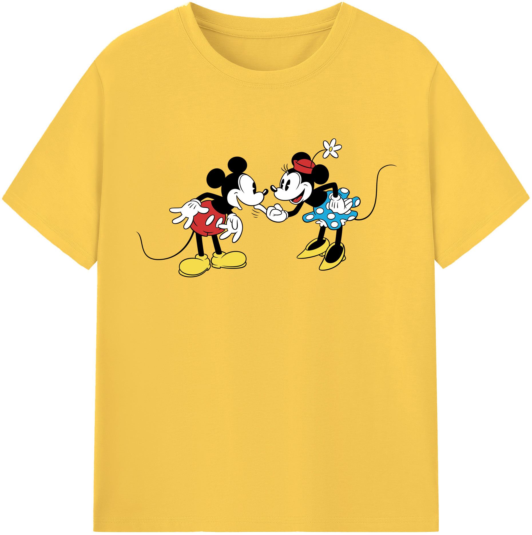 （画像用） ミッキーマウス Mickey Mouse 綿100％半袖Tシャツ（フロントプリント）