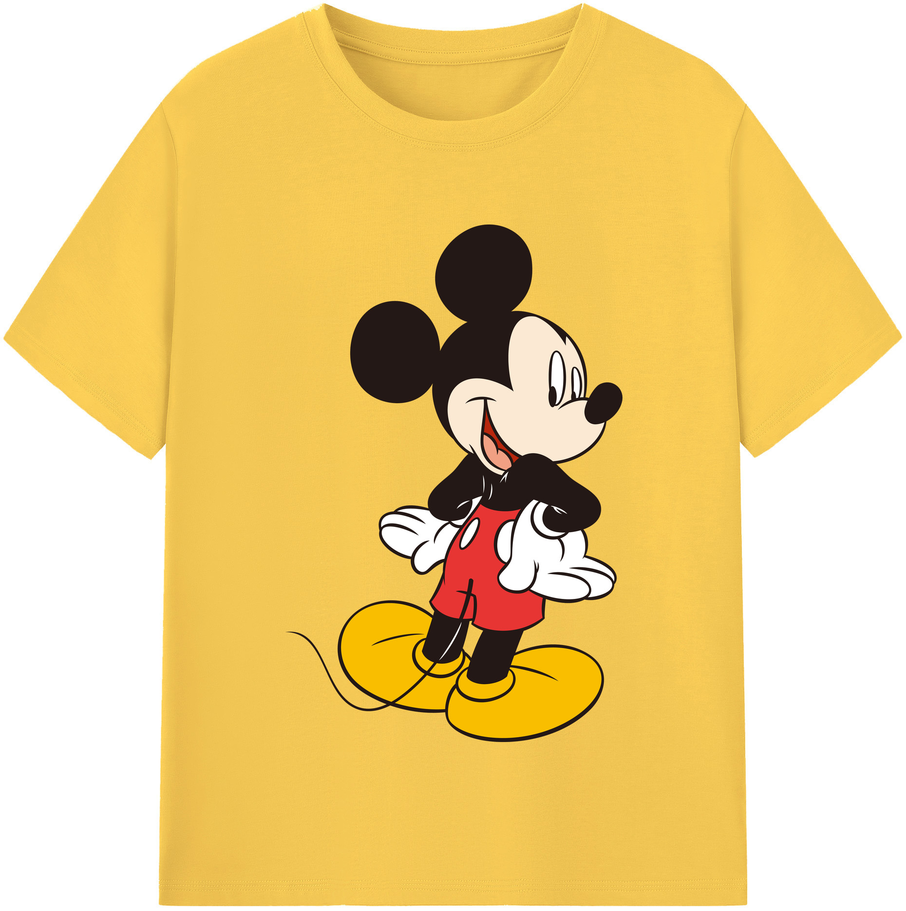 （画像用） ミッキーマウス Mickey Mouse 綿100％半袖Tシャツ（フロントプリント）