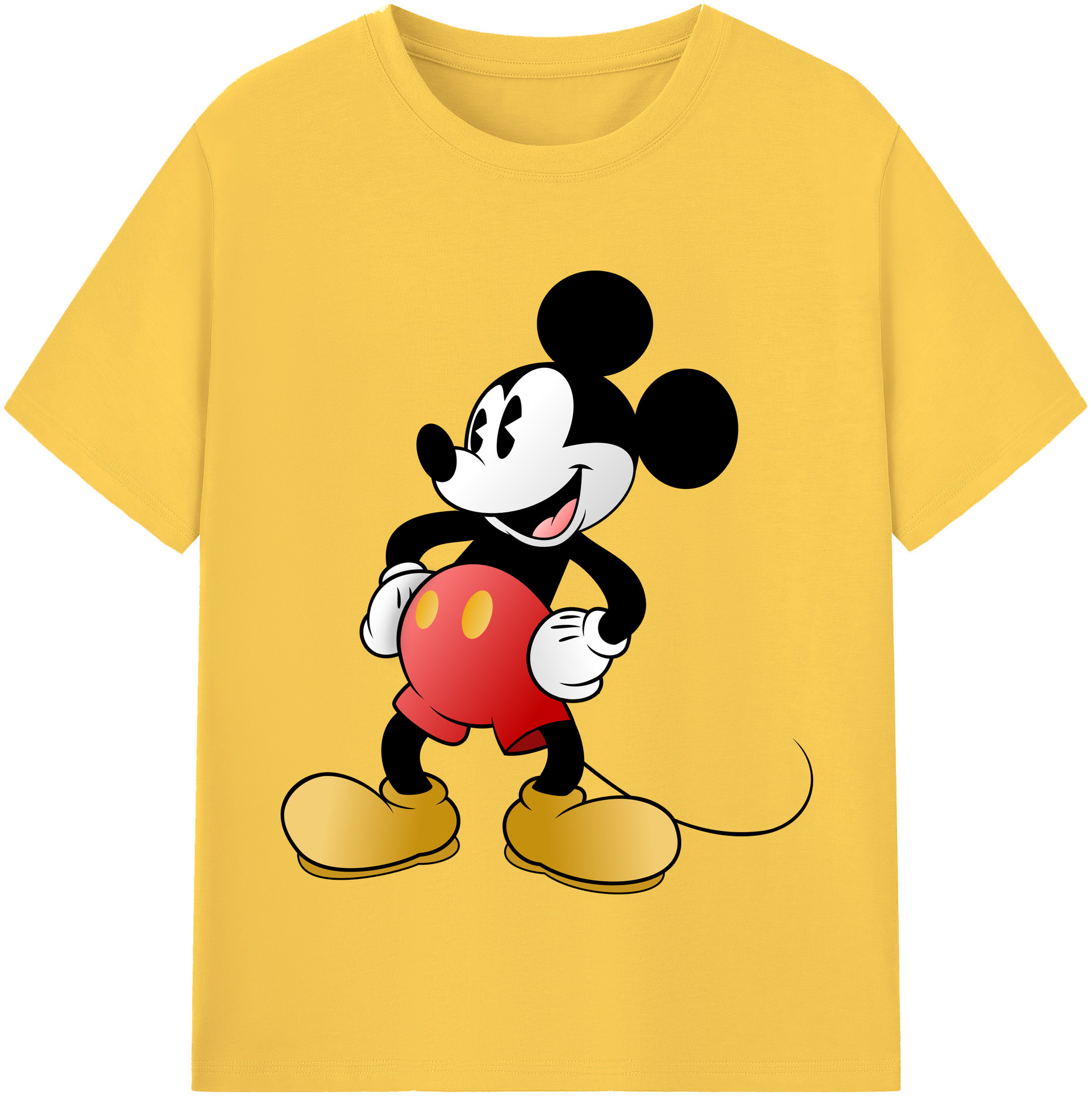 （画像用） ミッキーマウス Mickey Mouse 綿100％半袖Tシャツ（フロントプリント）