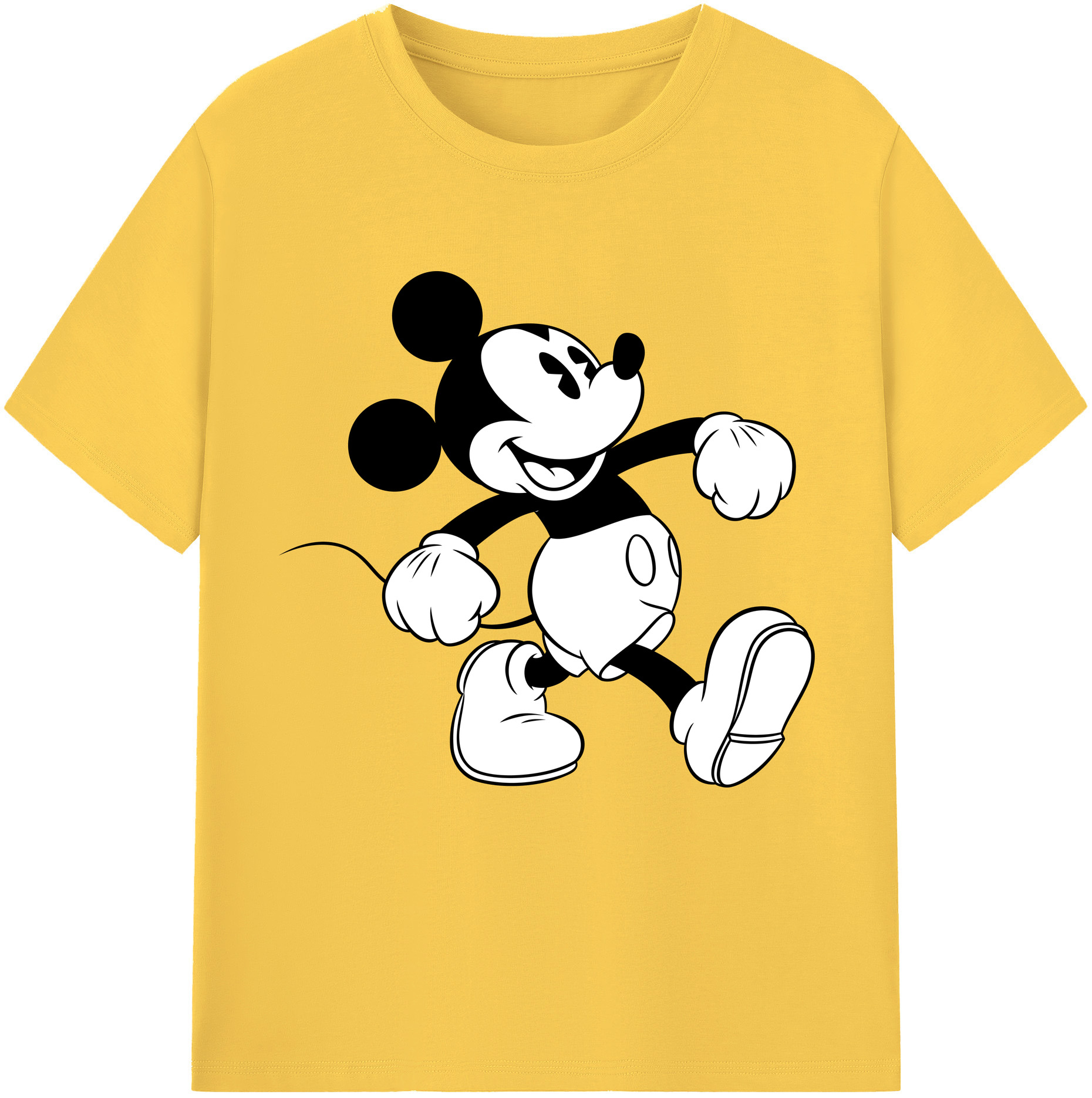 （画像用） ミッキーマウス Mickey Mouse 綿100％半袖Tシャツ（フロントプリント）