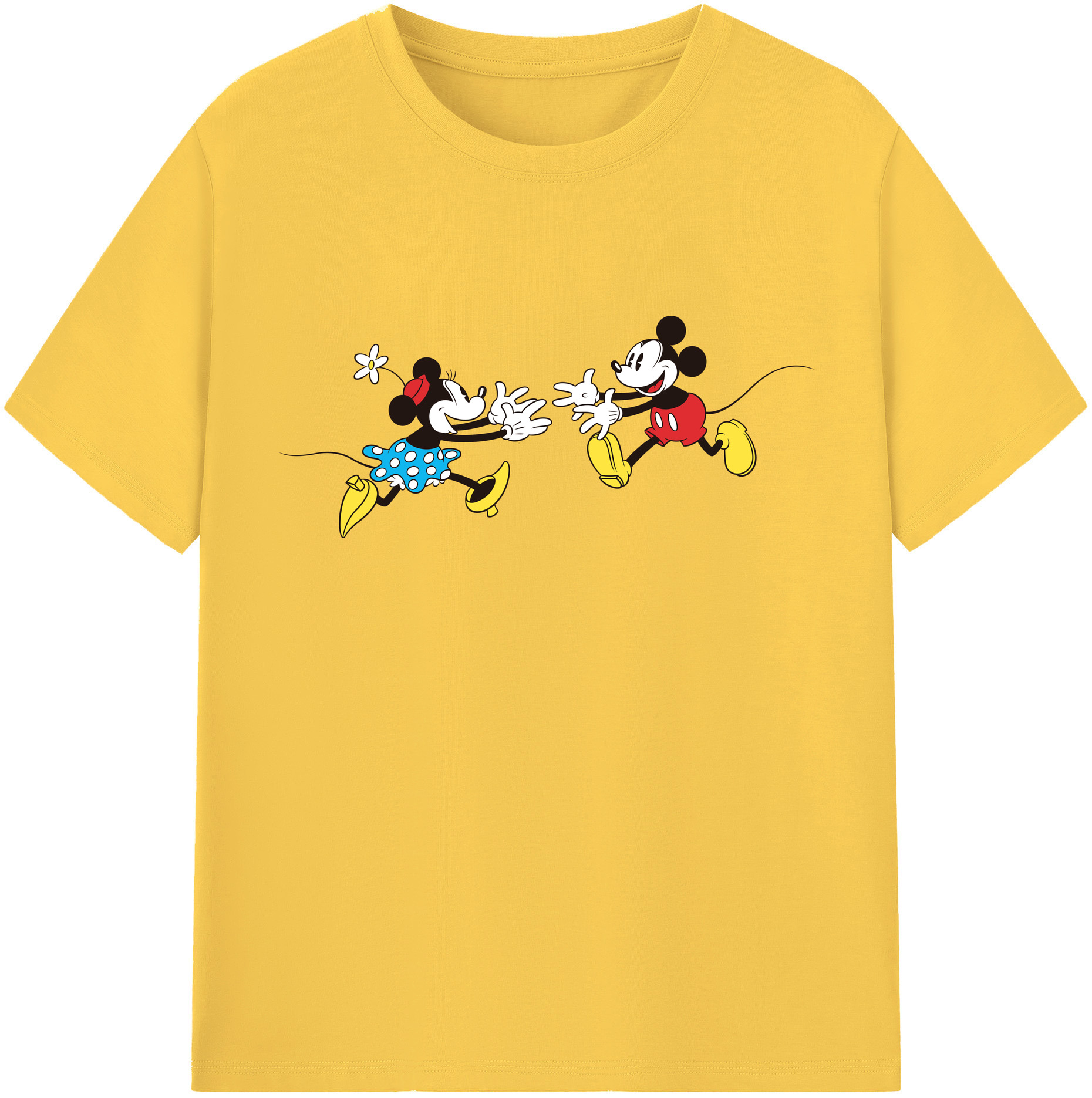 （画像用） ミッキーマウス Mickey Mouse 綿100％半袖Tシャツ（フロントプリント）