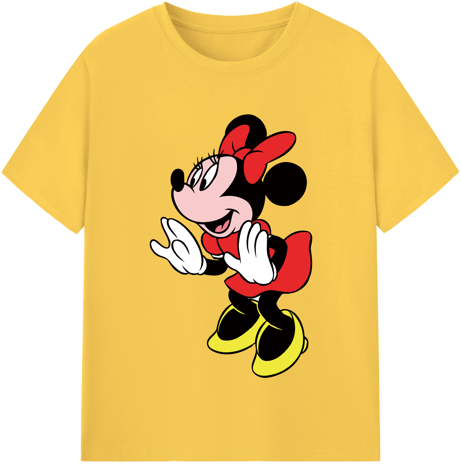 （画像用） ミッキーマウス Mickey Mouse 綿100％半袖Tシャツ（フロントプリント）