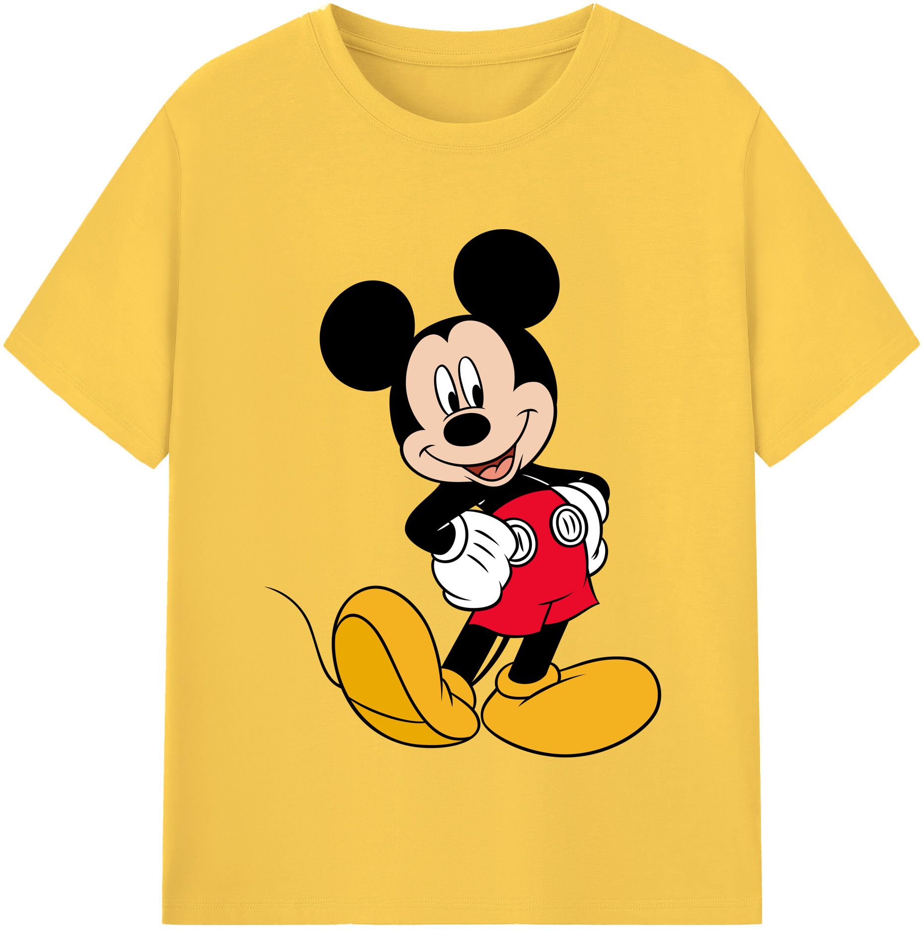 （画像用） ミッキーマウス Mickey Mouse 綿100％半袖Tシャツ（フロントプリント）