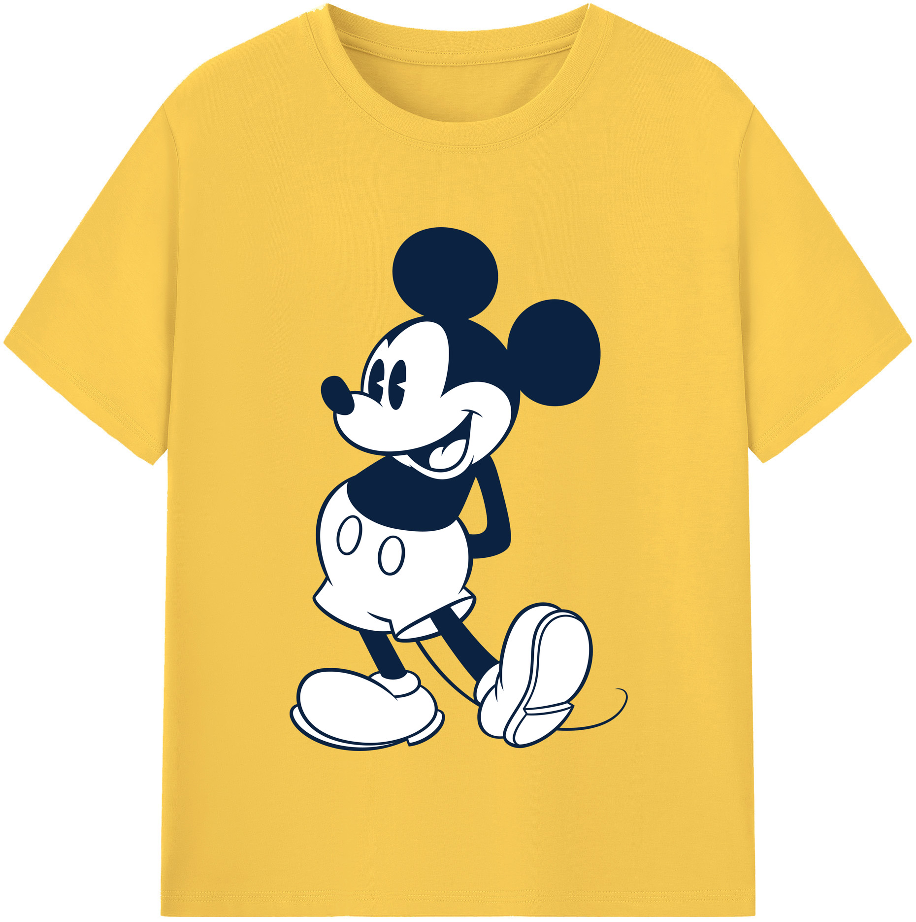 （画像用） ミッキーマウス Mickey Mouse 綿100％半袖Tシャツ（フロントプリント）