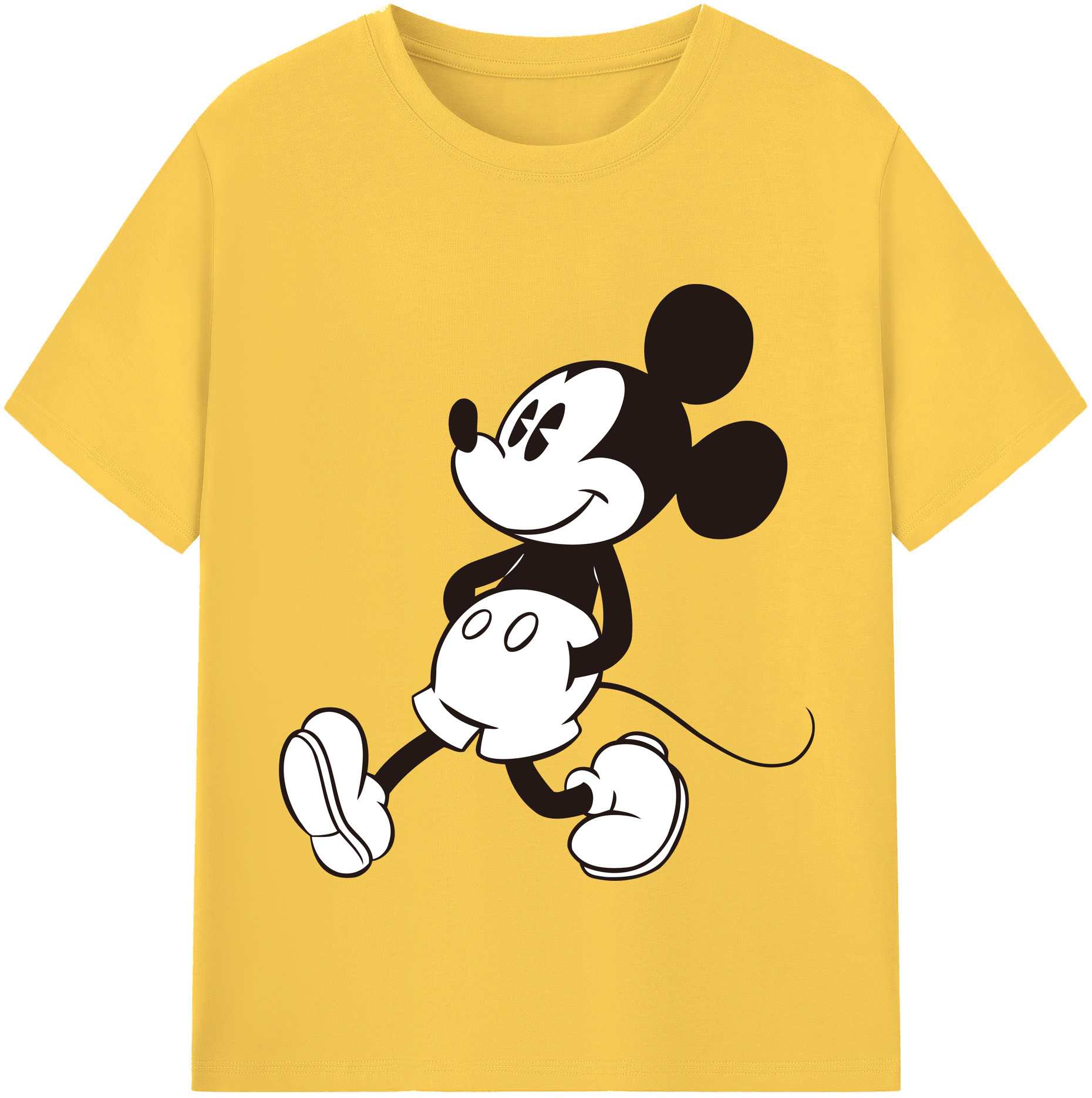 （画像用） ミッキーマウス Mickey Mouse 綿100％半袖Tシャツ（フロントプリント）