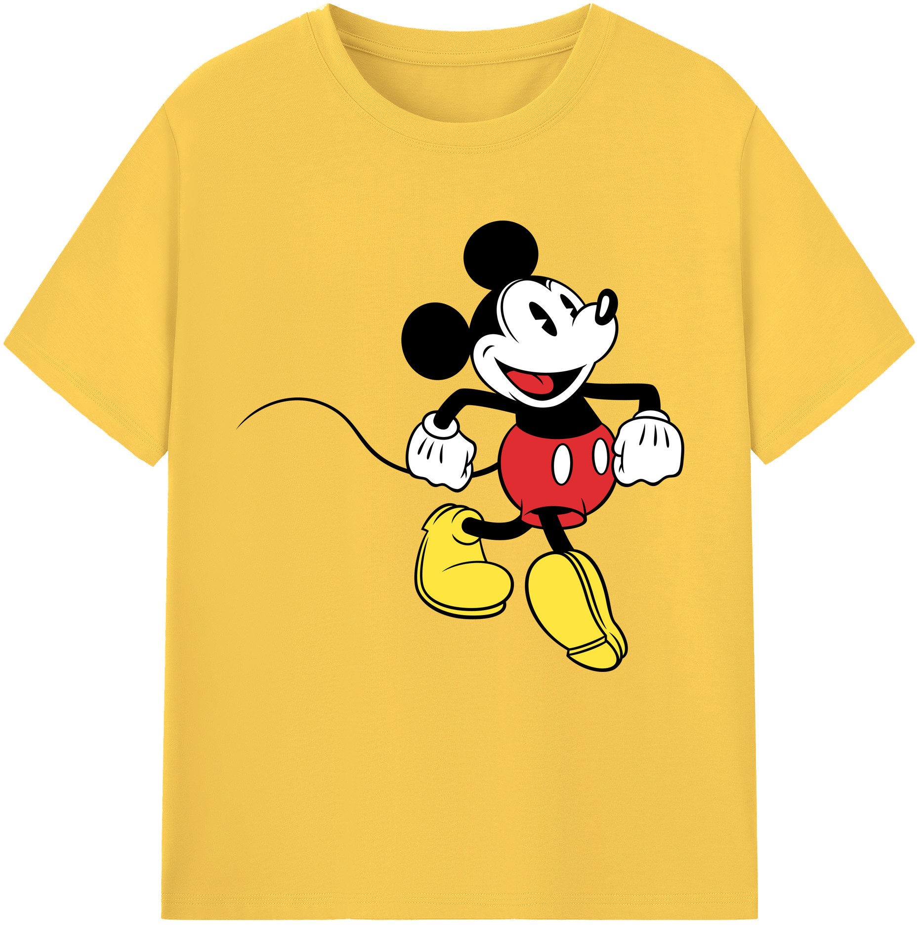 （画像用） ミッキーマウス Mickey Mouse 綿100％半袖Tシャツ（フロントプリント）