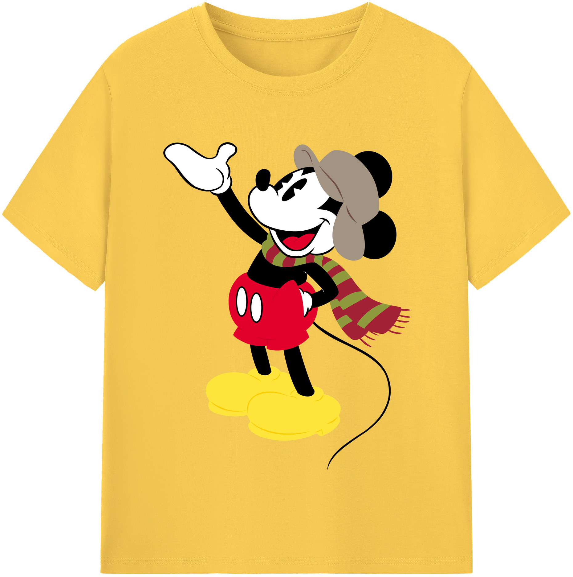 （画像用） ミッキーマウス Mickey Mouse 綿100％半袖Tシャツ（フロントプリント）