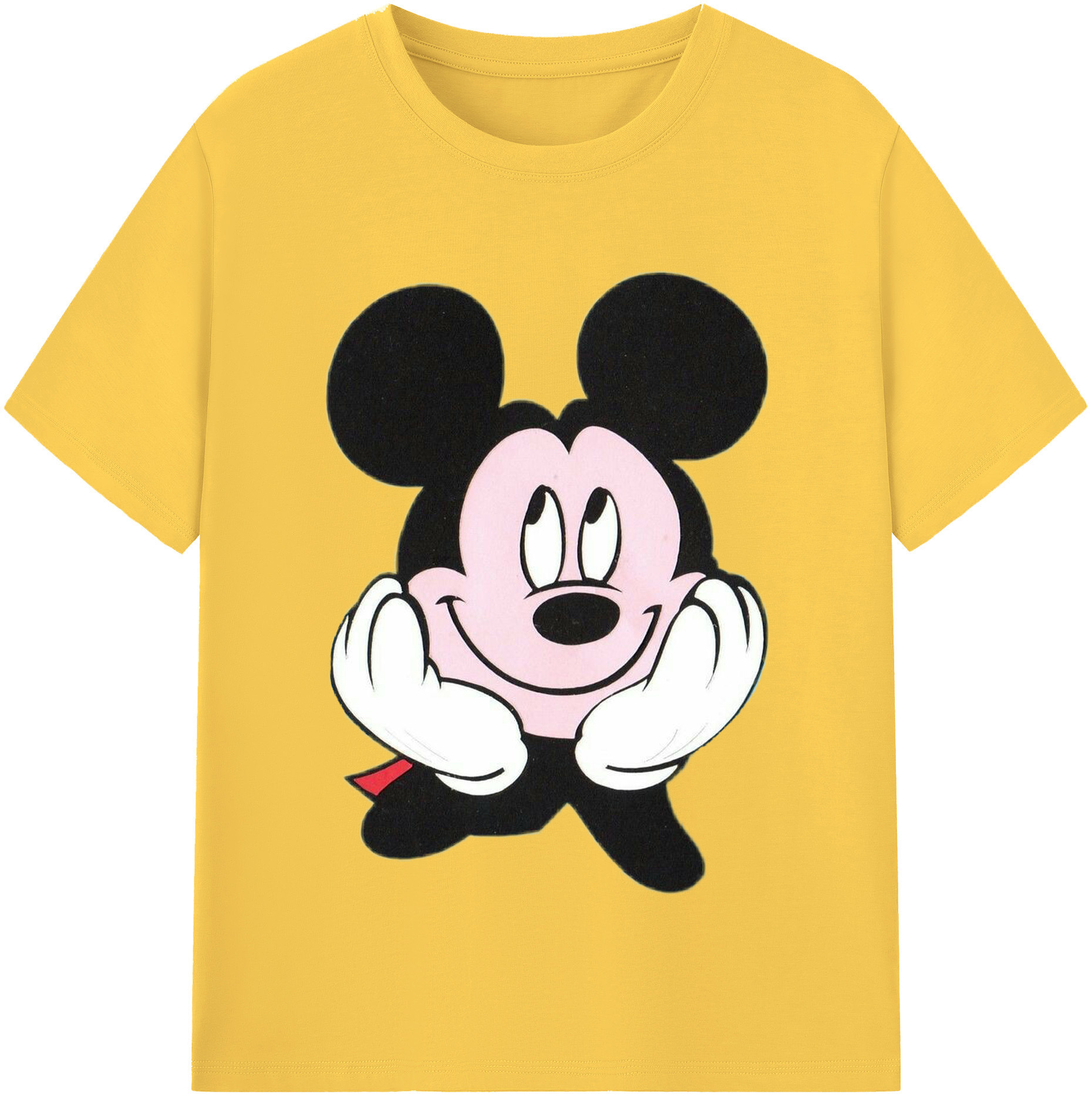 （画像用） ミッキーマウス Mickey Mouse 綿100％半袖Tシャツ（フロントプリント）