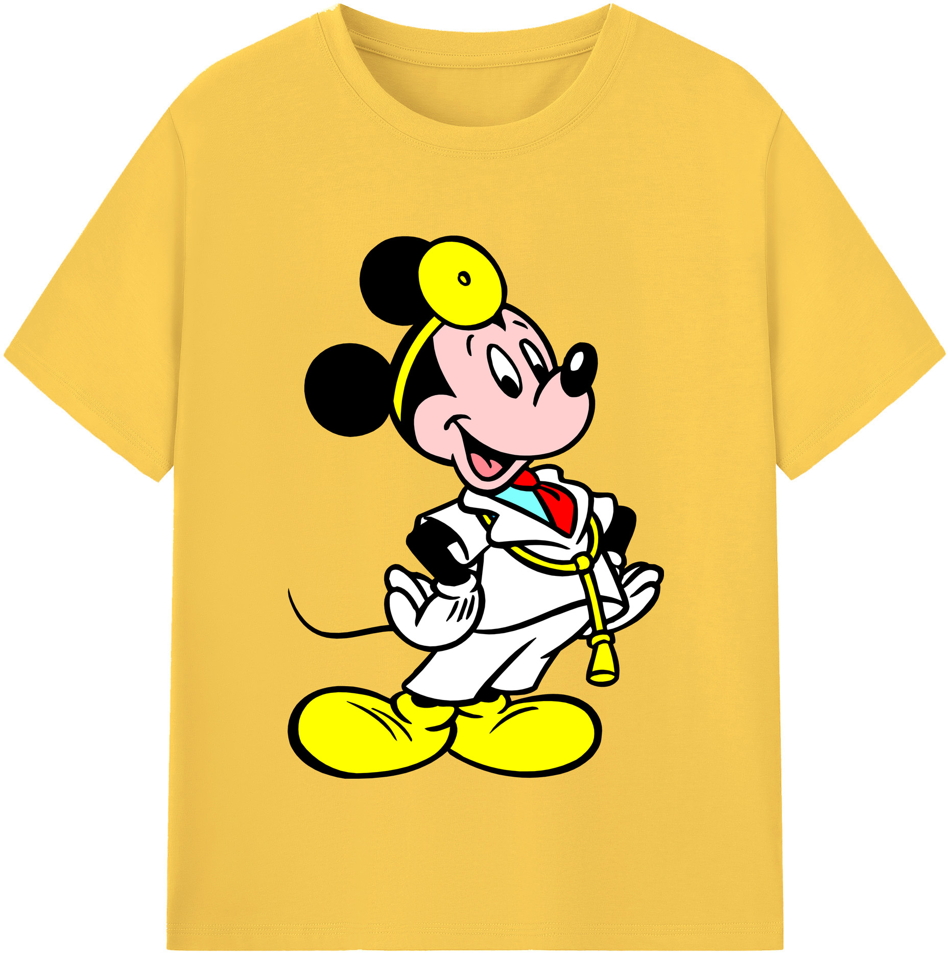 （画像用） ミッキーマウス Mickey Mouse 綿100％半袖Tシャツ（フロントプリント）
