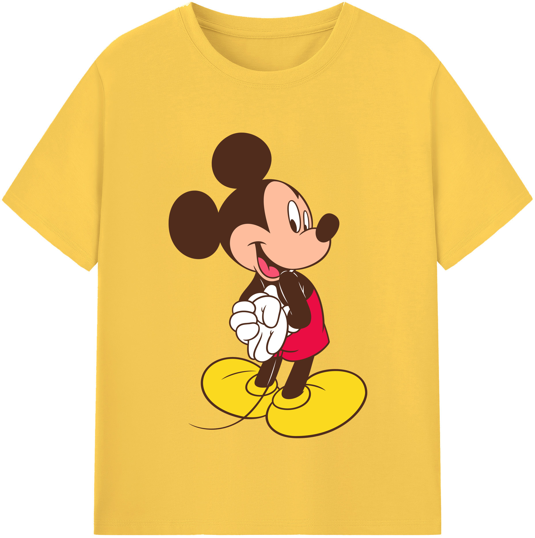 （画像用） ミッキーマウス Mickey Mouse 綿100％半袖Tシャツ（フロントプリント）