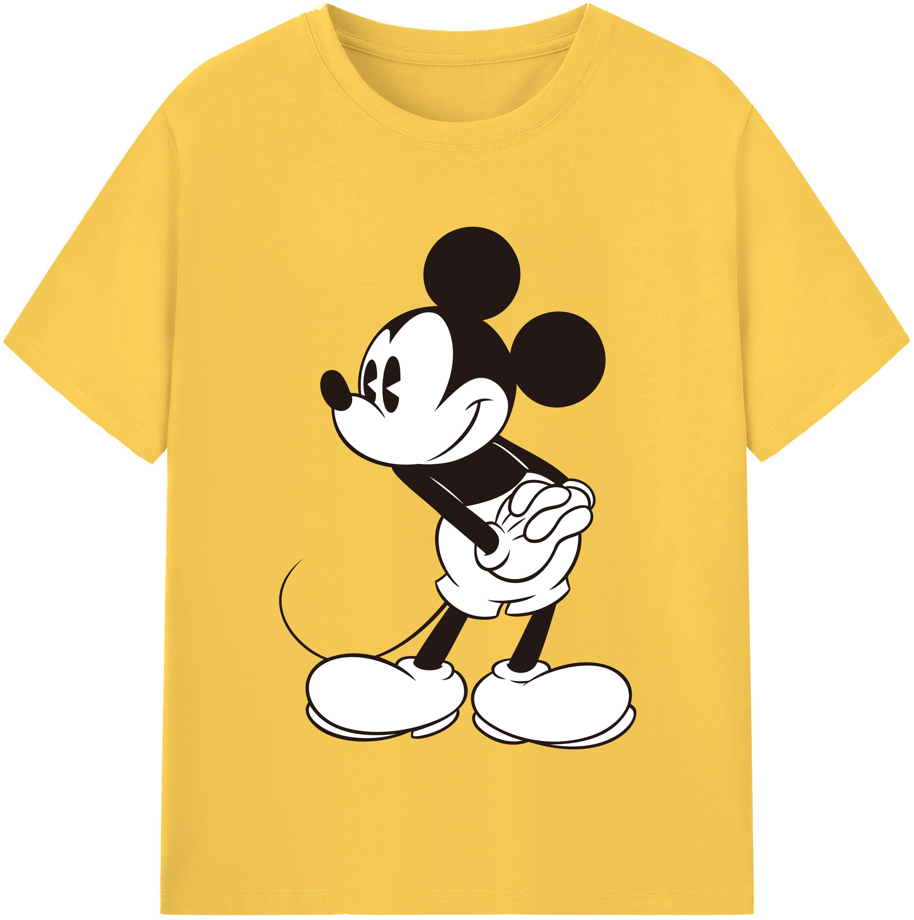 （画像用） ミッキーマウス Mickey Mouse 綿100％半袖Tシャツ（フロントプリント）