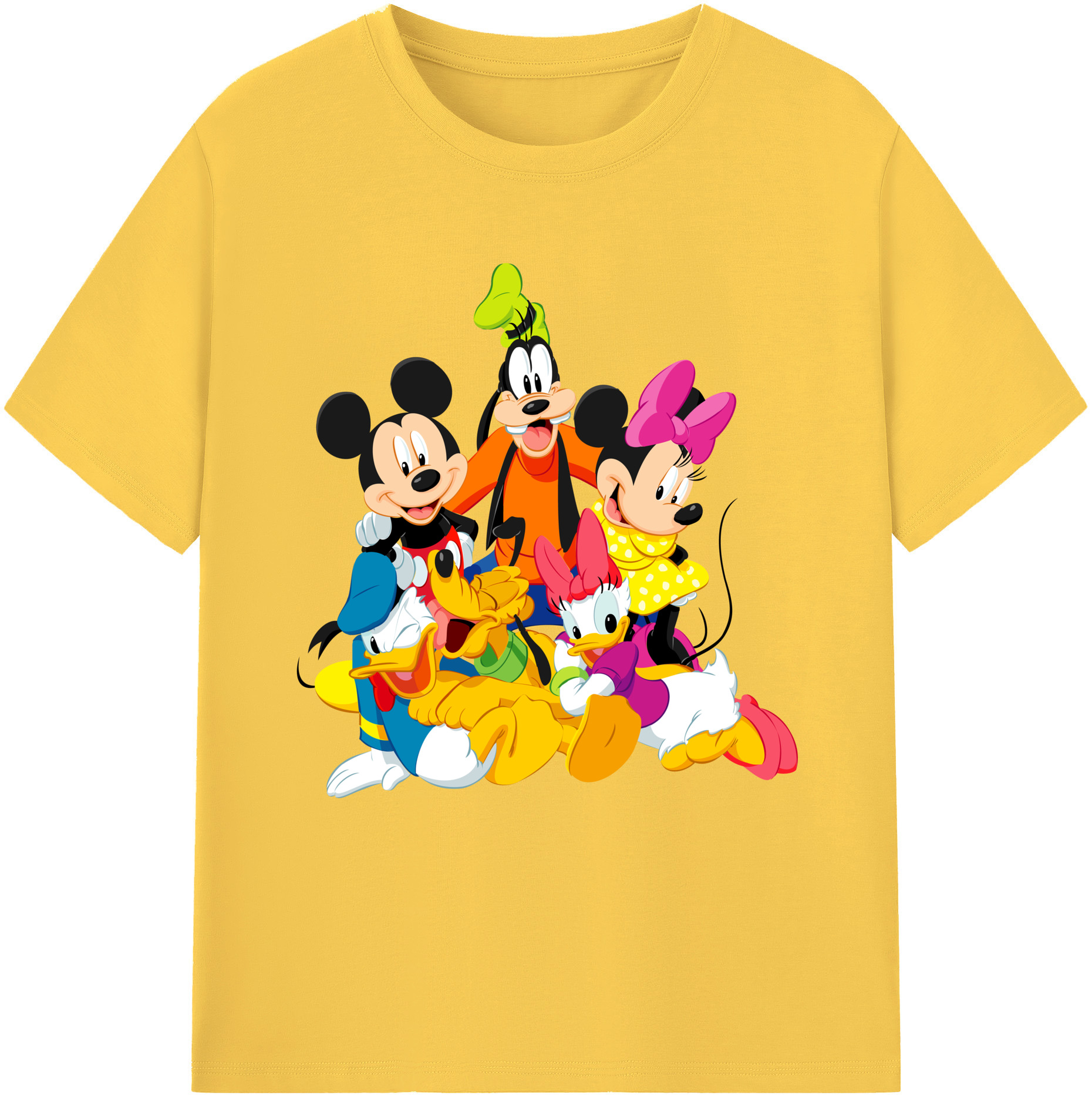 （画像用） ミッキーマウス Mickey Mouse 綿100％半袖Tシャツ（フロントプリント）