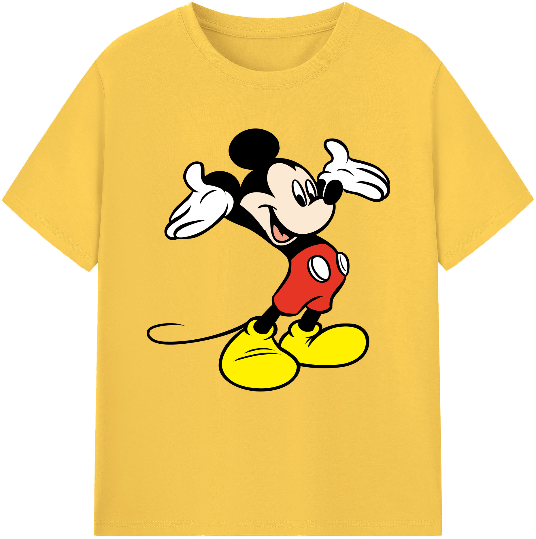 （画像用） ミッキーマウス Mickey Mouse 綿100％半袖Tシャツ（フロントプリント）